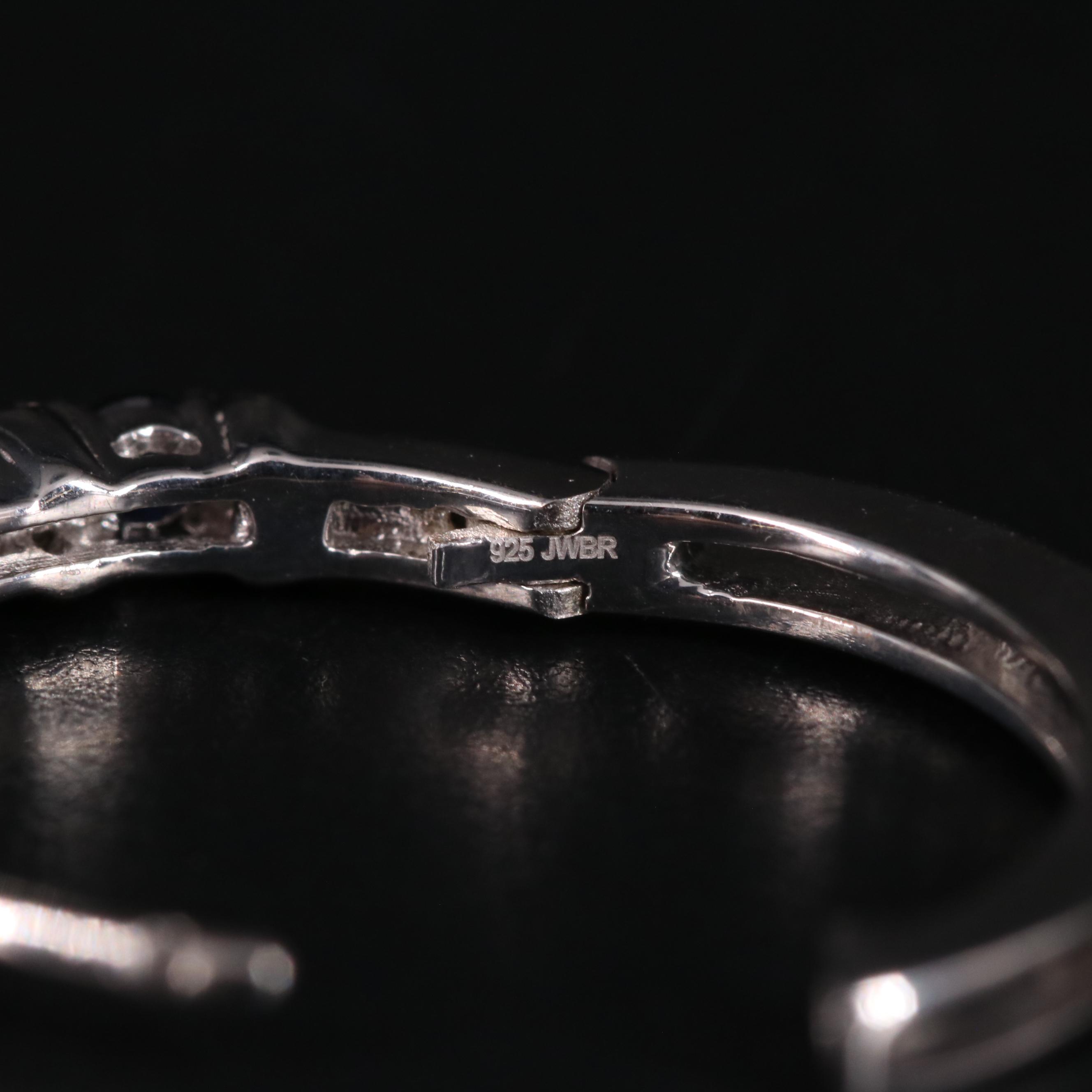 Sterling Silver and Sapphire Earrings