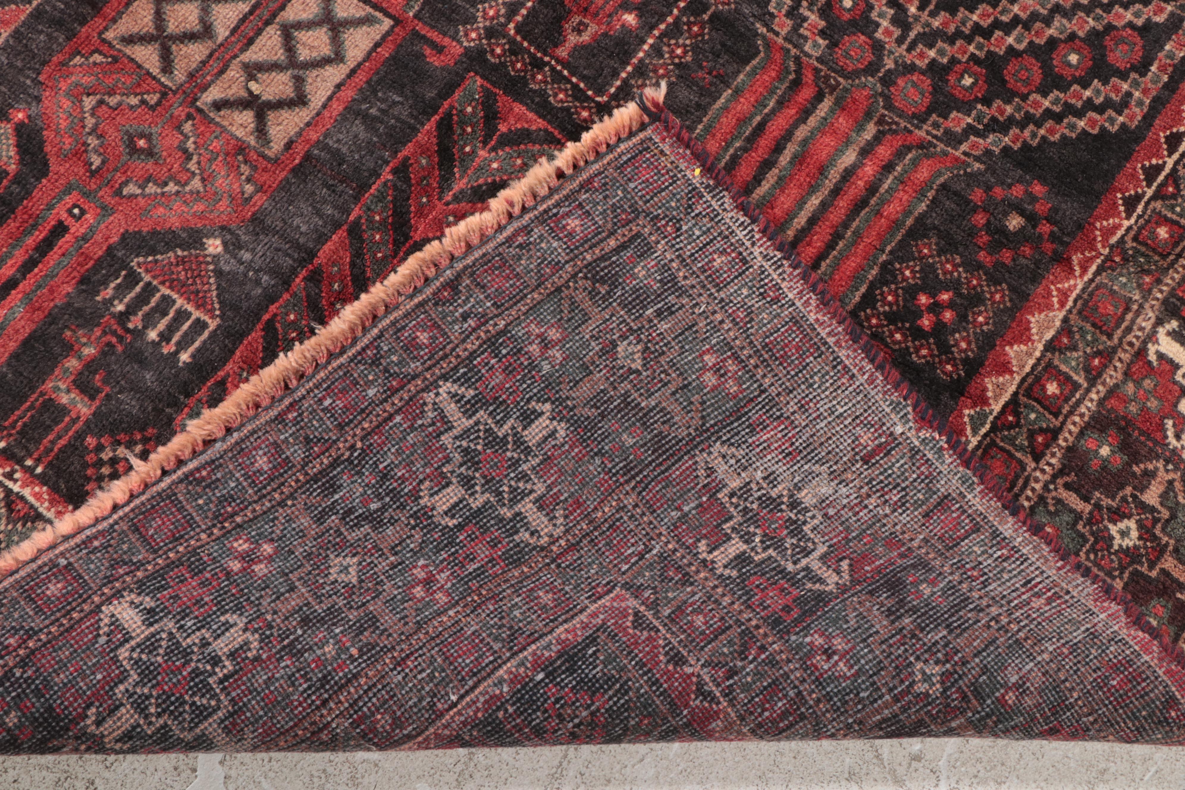 4'1 x 9'3 Hand-Knotted Northwest Persian Village Area Rug