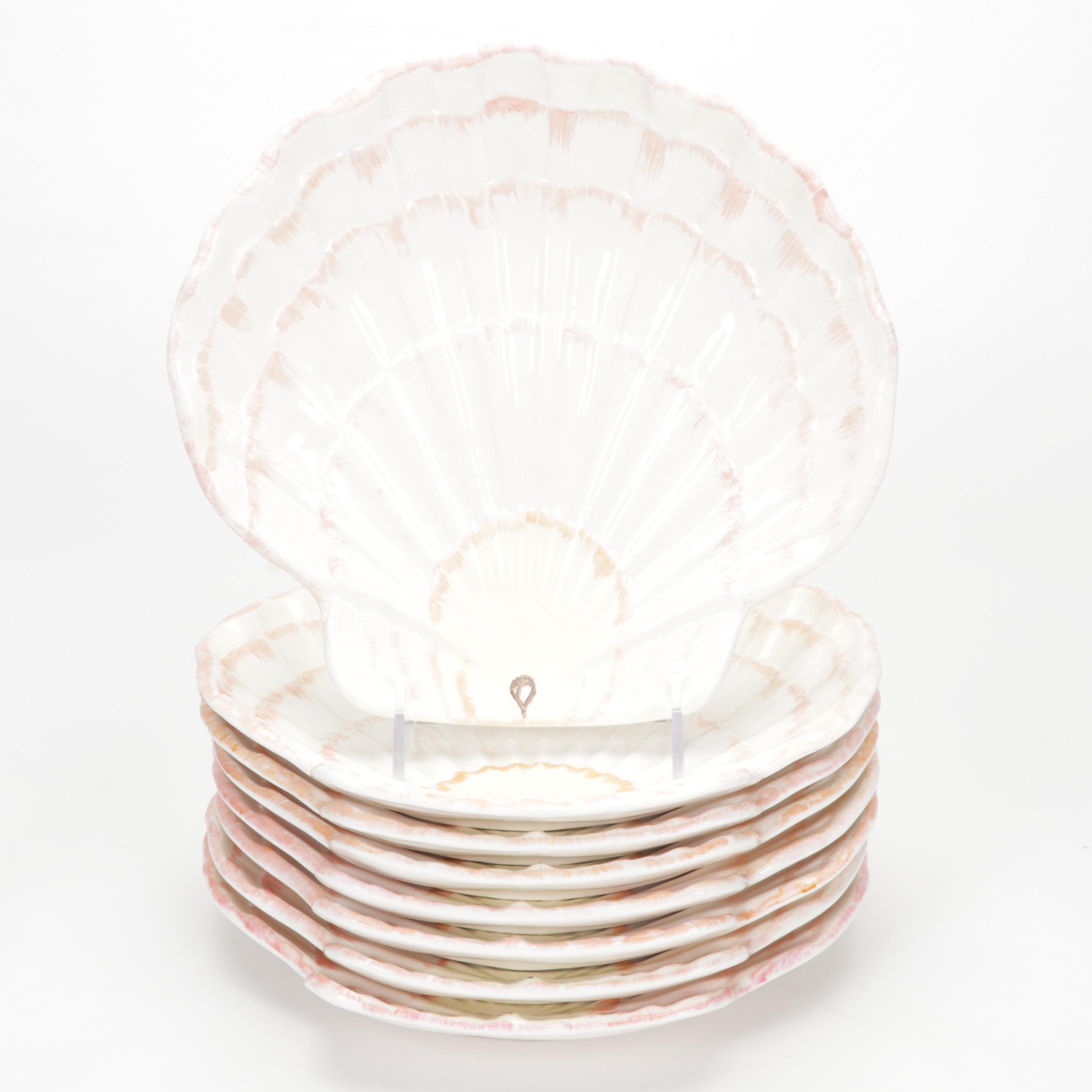 Thayer Pottery Seashell Plates and Other Nautical Themed Décor and Dinnerware