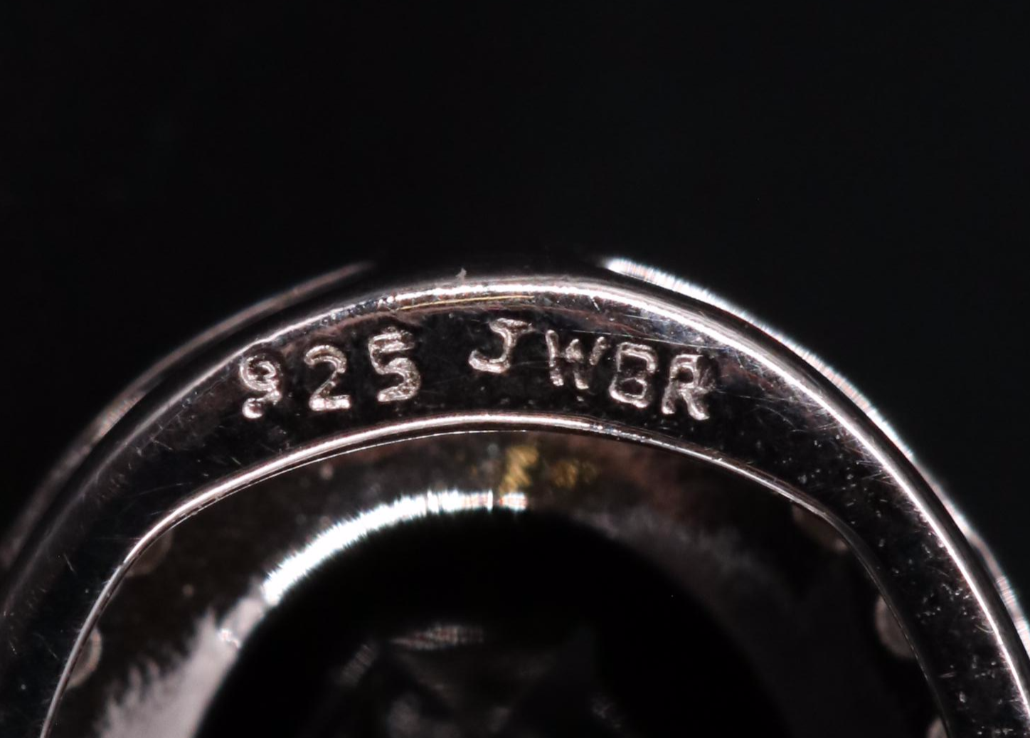 Sterling Silver Onyx and Sapphire Earrings