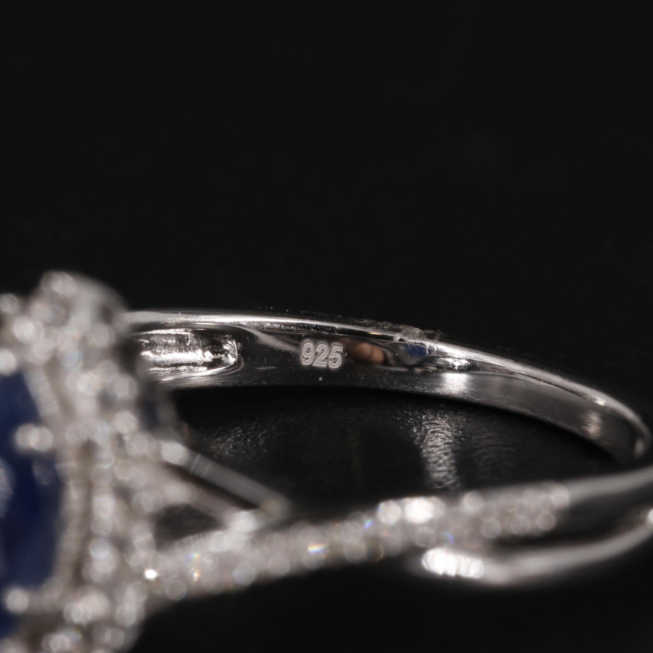 Sterling Silver Sapphire Ring