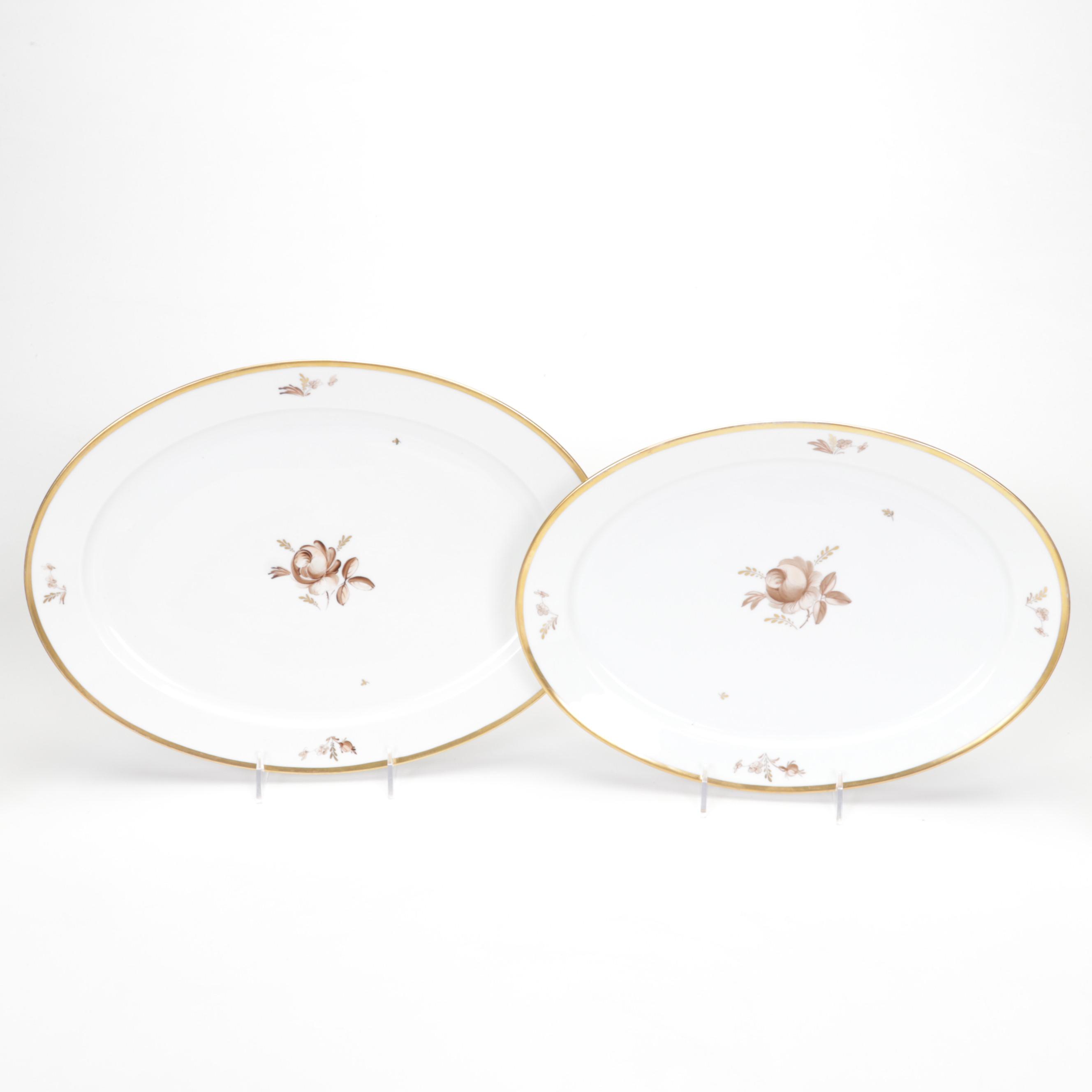 Royal Copenhagen "Brown Rose" Porcelain Dinnerware and Serving Pieces