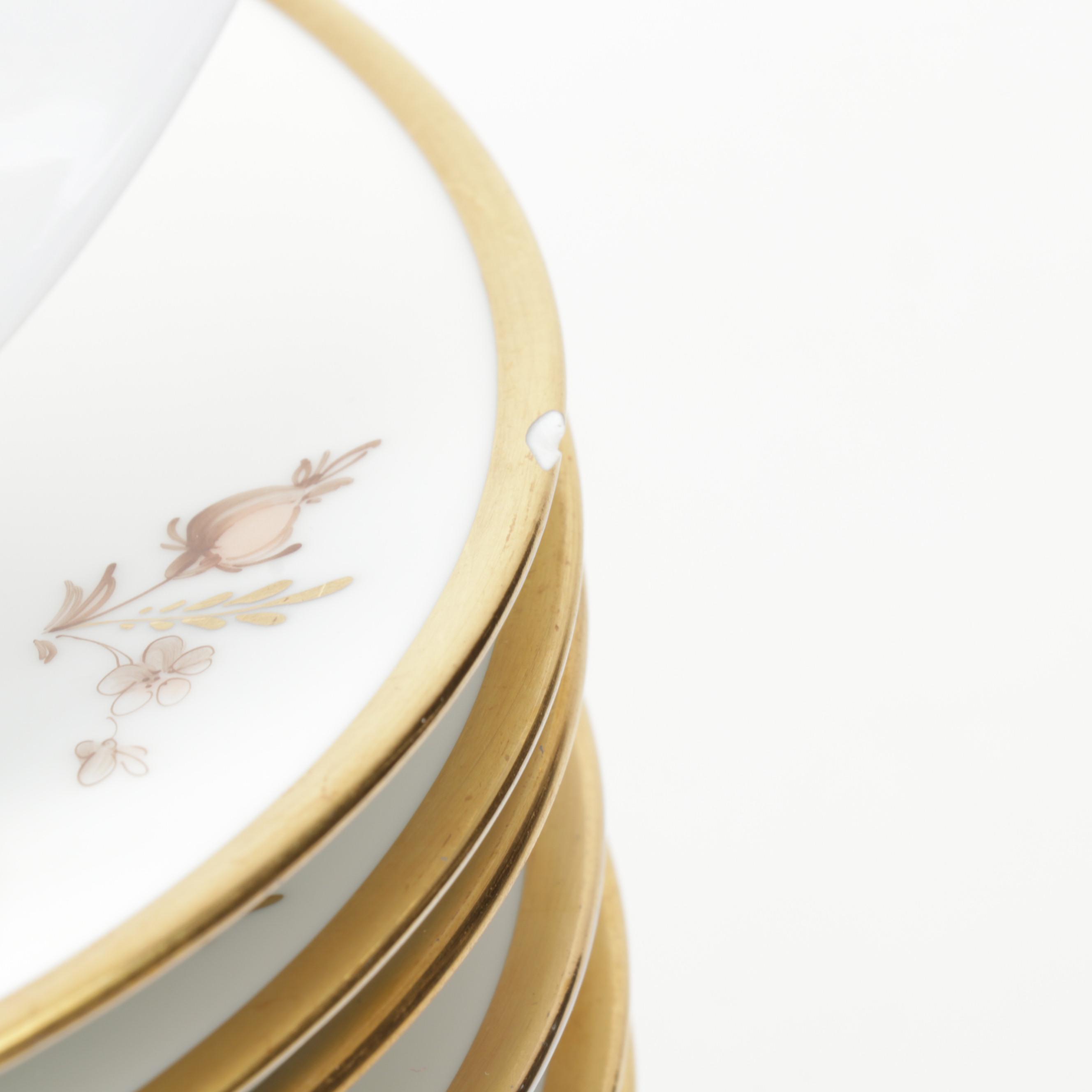 Royal Copenhagen "Brown Rose" Porcelain Dinnerware and Serving Pieces