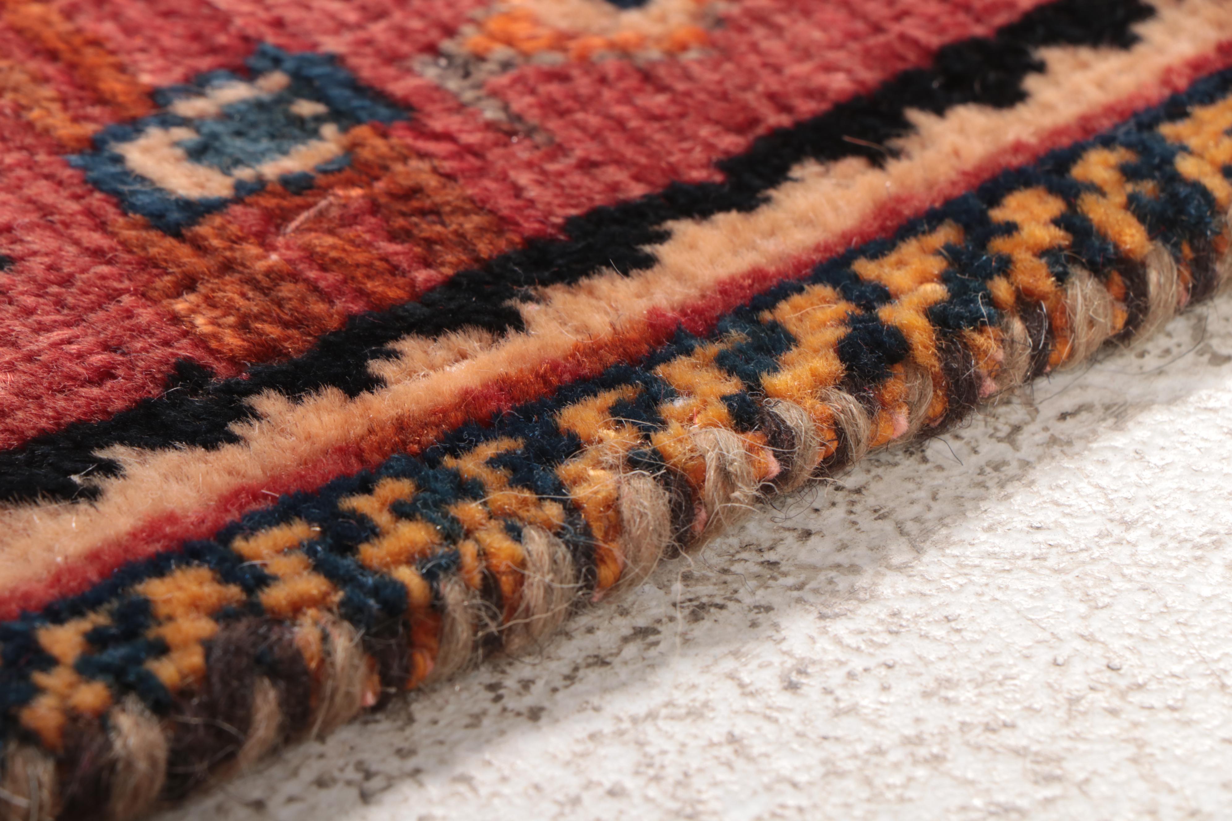 1'10 x 2'2 Hand-Knotted Persian Qashqai Floor Mat