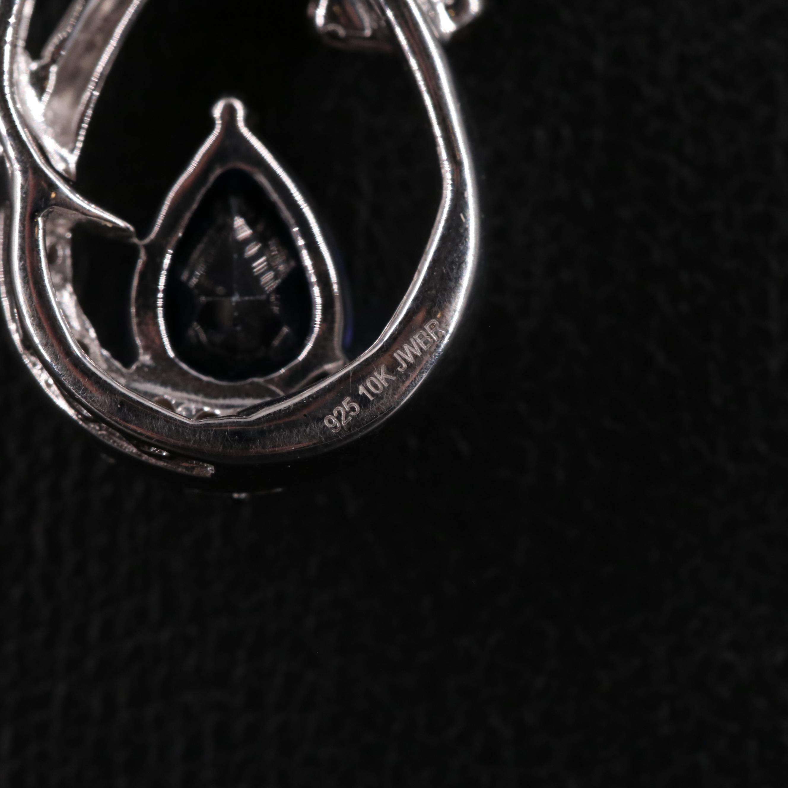 Sterling Silver Sapphire Pendant Necklace