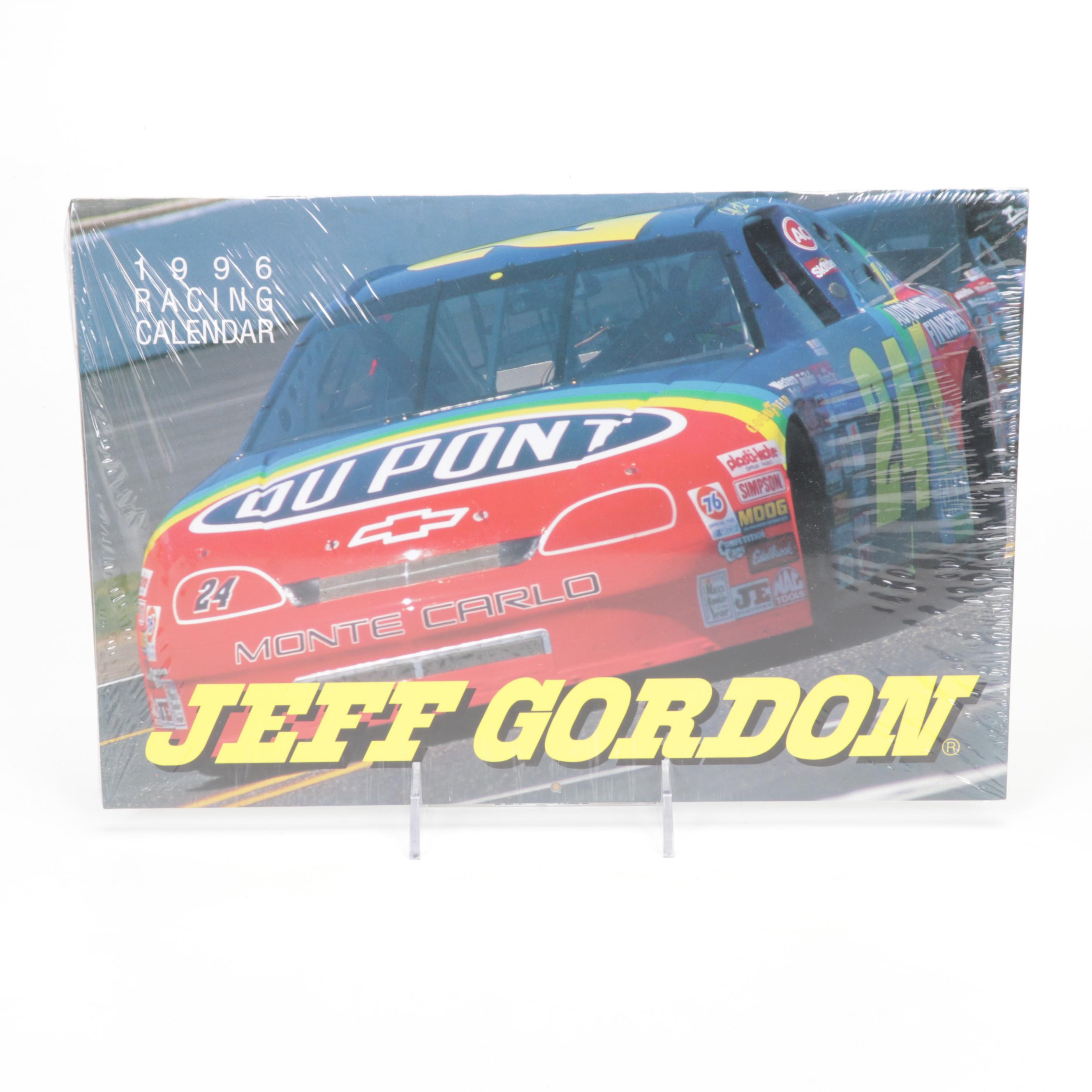 Jeff Gordon Memorabilia Featuring Calendars, Diecast Toy Car, ROY Card and More