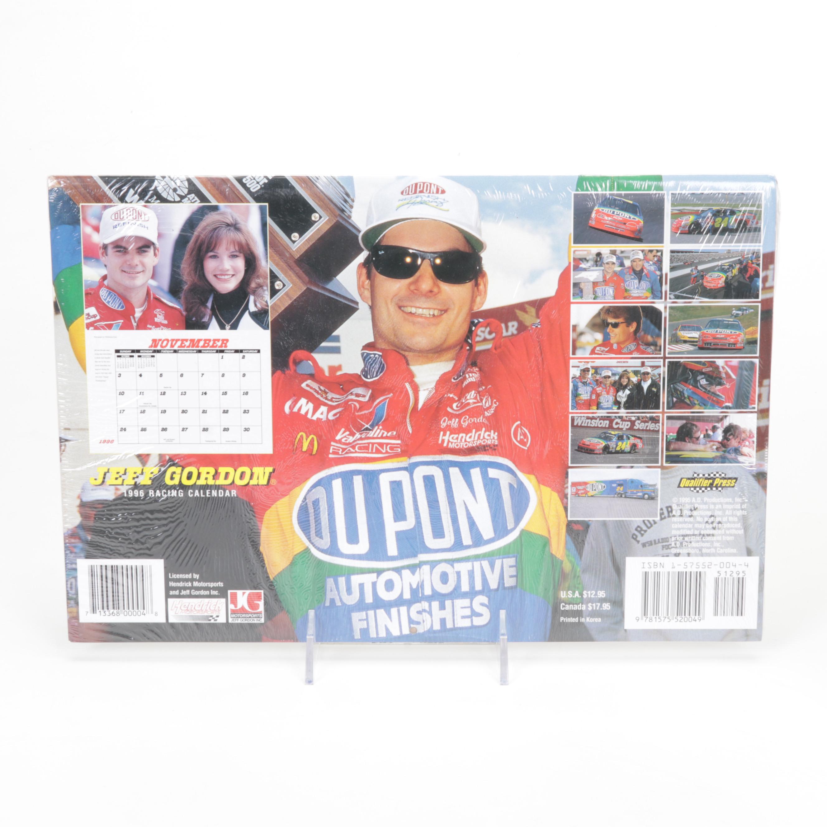 Jeff Gordon Memorabilia Featuring Calendars, Diecast Toy Car, ROY Card and More