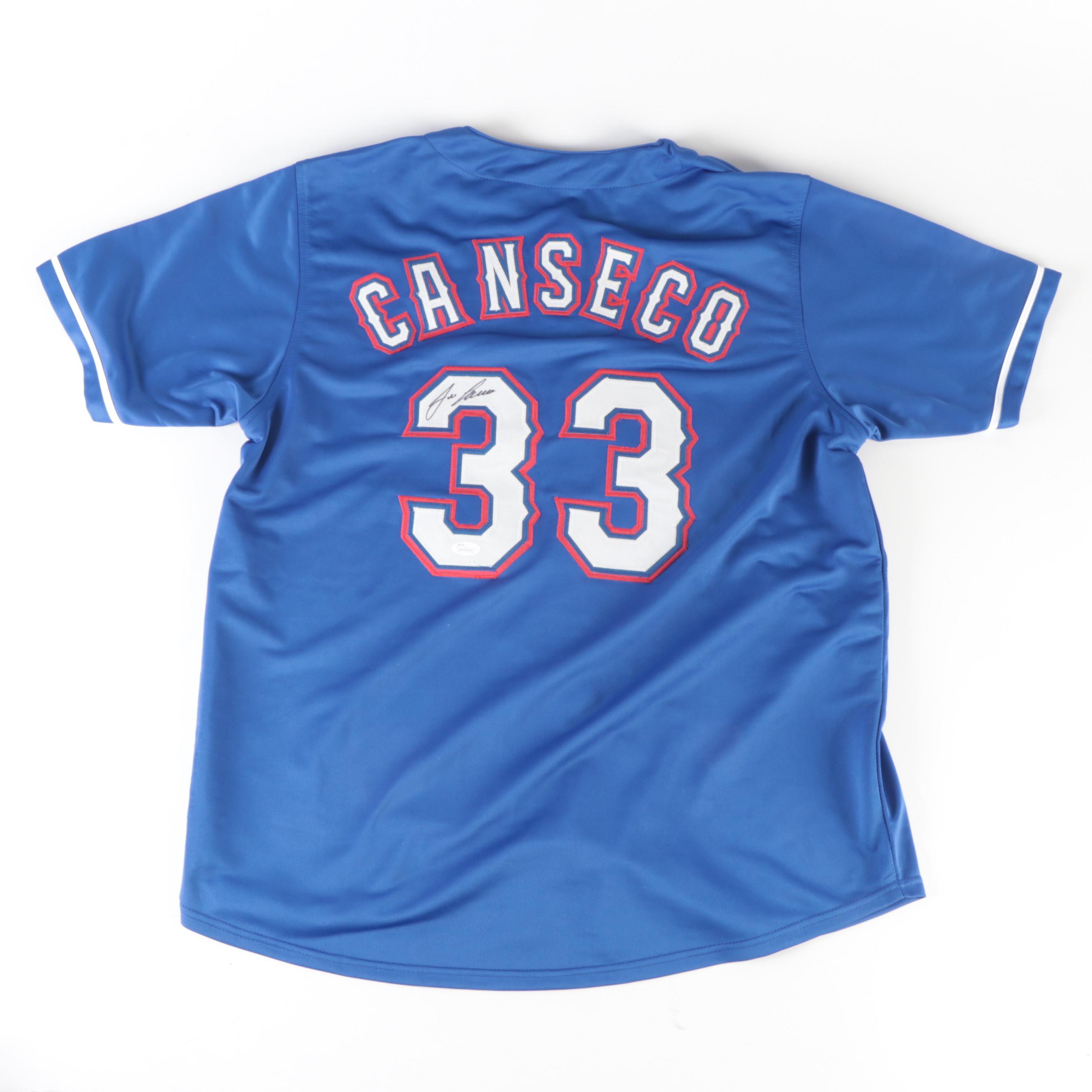 Jose Canseco Signed Texas Rangers Baseball Jersey, Giclée Print, Baseball