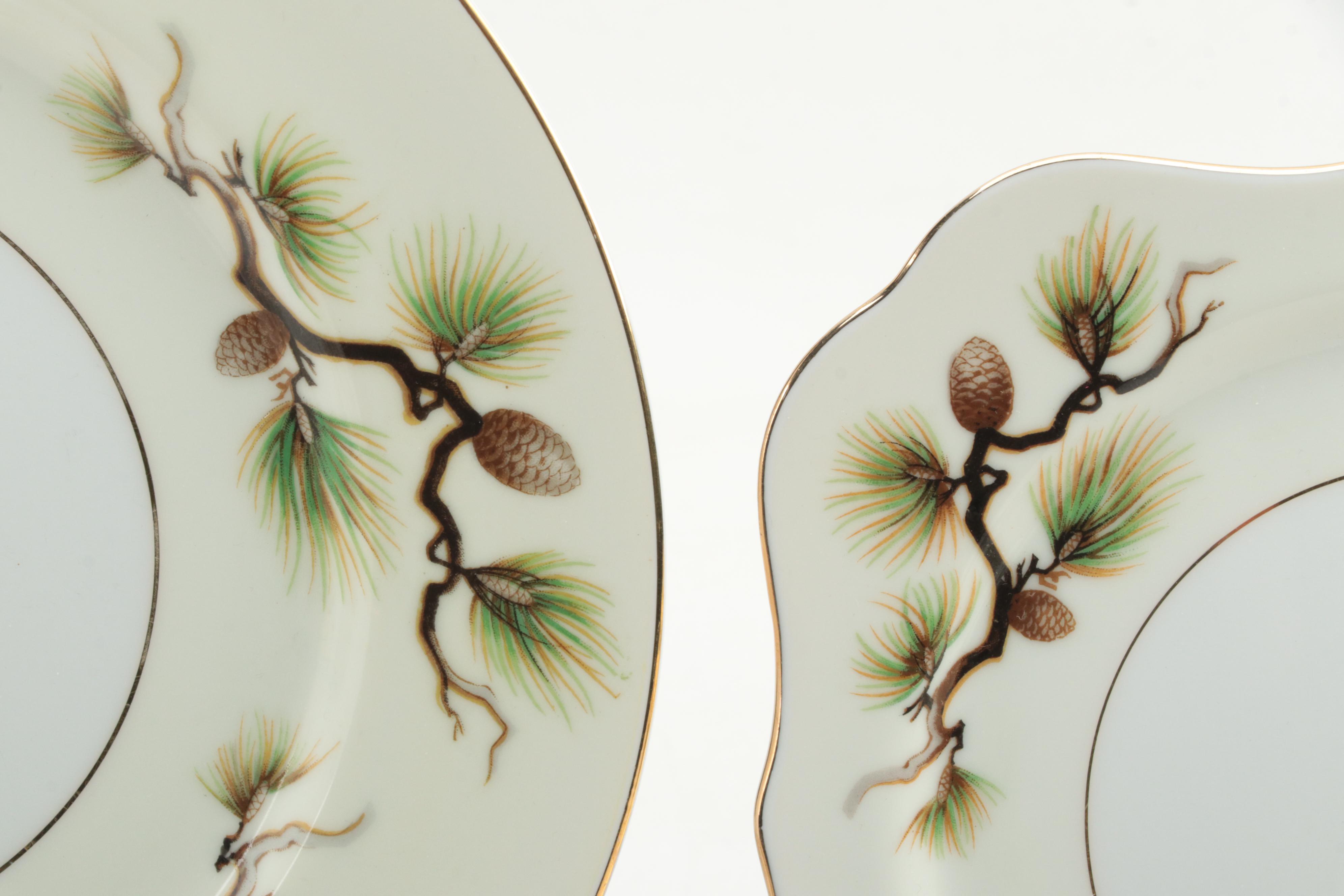 Narumi "Shasta Pine" Dinnerware and Serving Pieces, Mid-20th Century