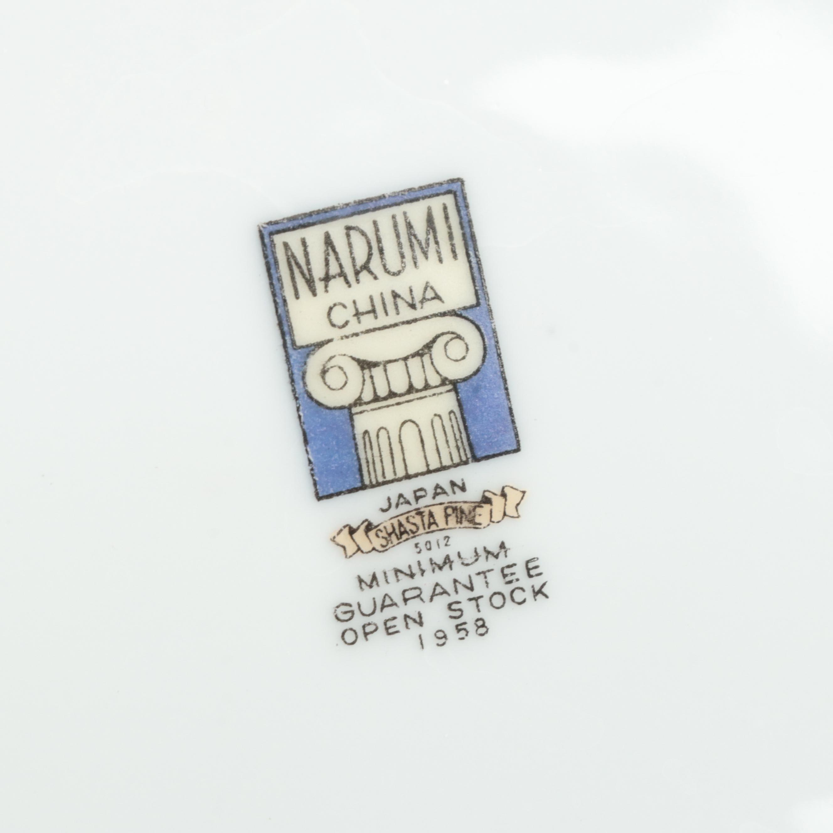 Narumi "Shasta Pine" Dinnerware and Serving Pieces, Mid-20th Century