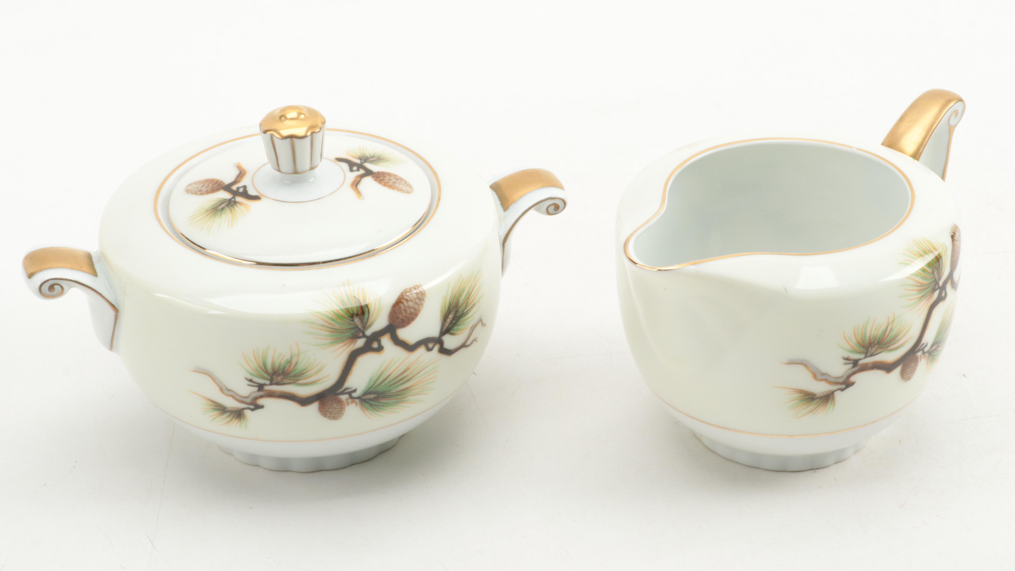 Narumi "Shasta Pine" Dinnerware and Serving Pieces, Mid-20th Century