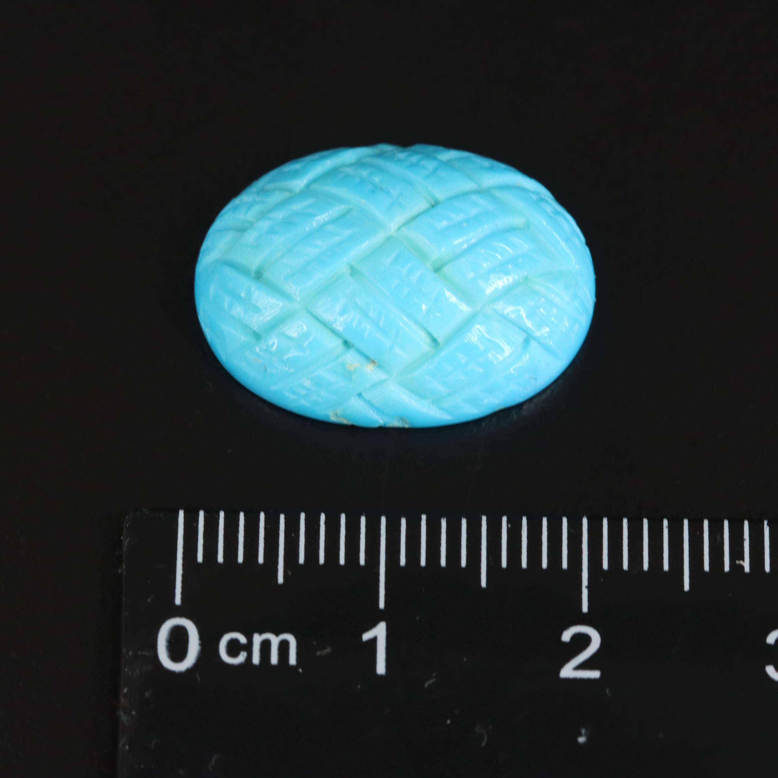 Loose Oval Carved Cabochon Turquoise