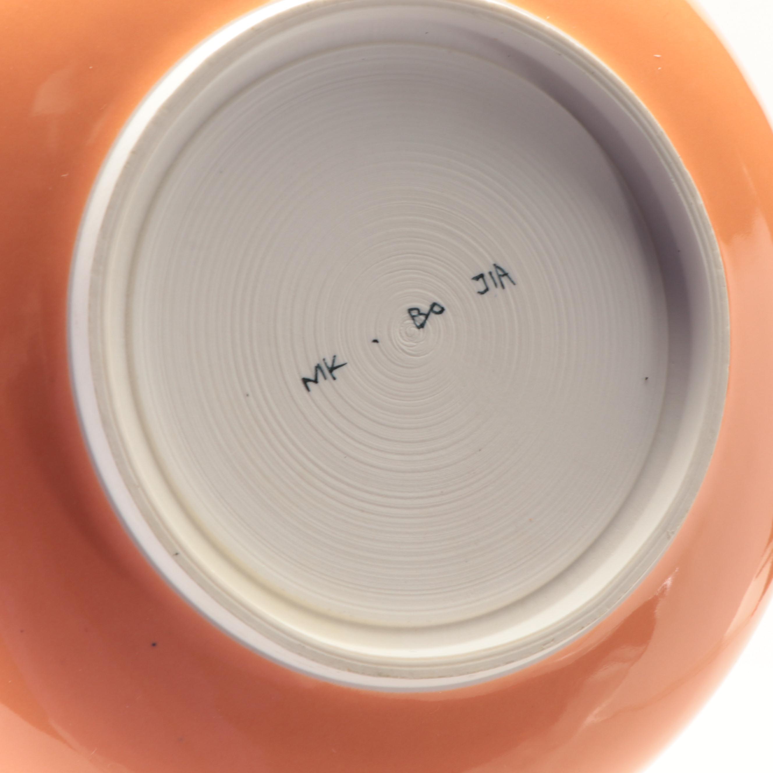 Bo Jia Middle Kingdom Porcelain Bowl with Pottery Barn Tray and Other Tableware