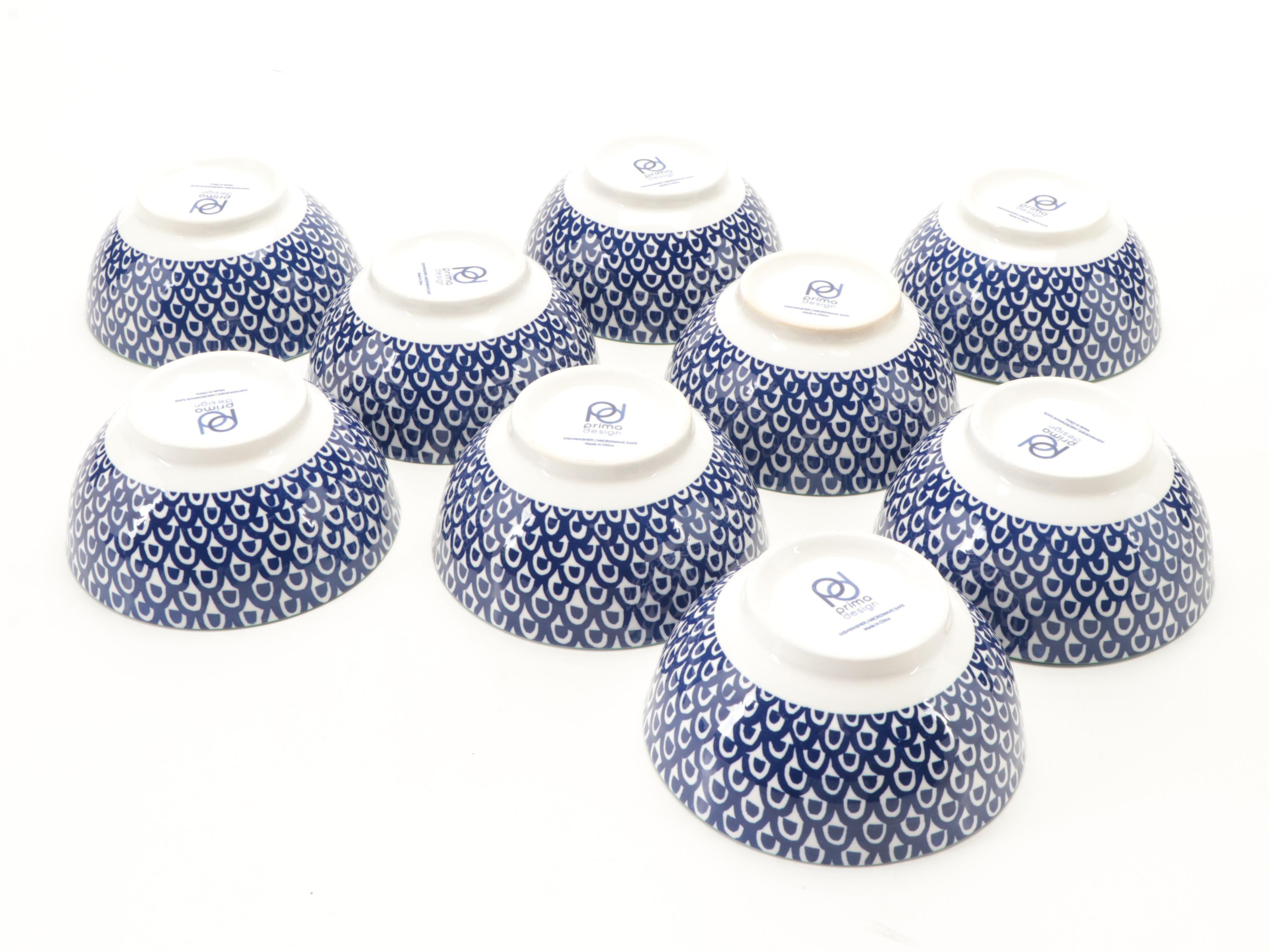 Bo Jia Middle Kingdom Porcelain Bowl with Pottery Barn Tray and Other Tableware