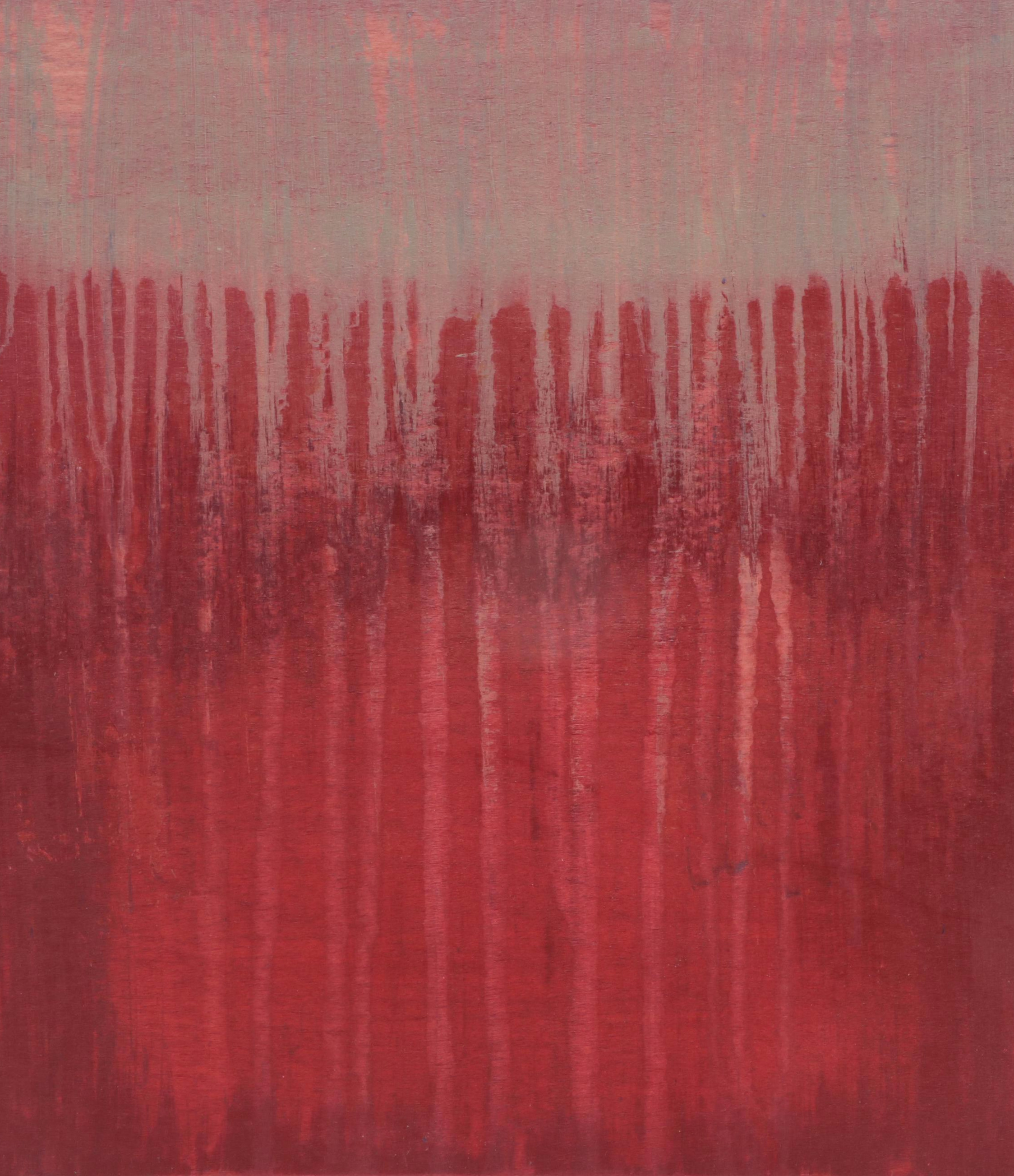 Saul Gefen Abstract Acrylic Painting "Misty Forest," 2022