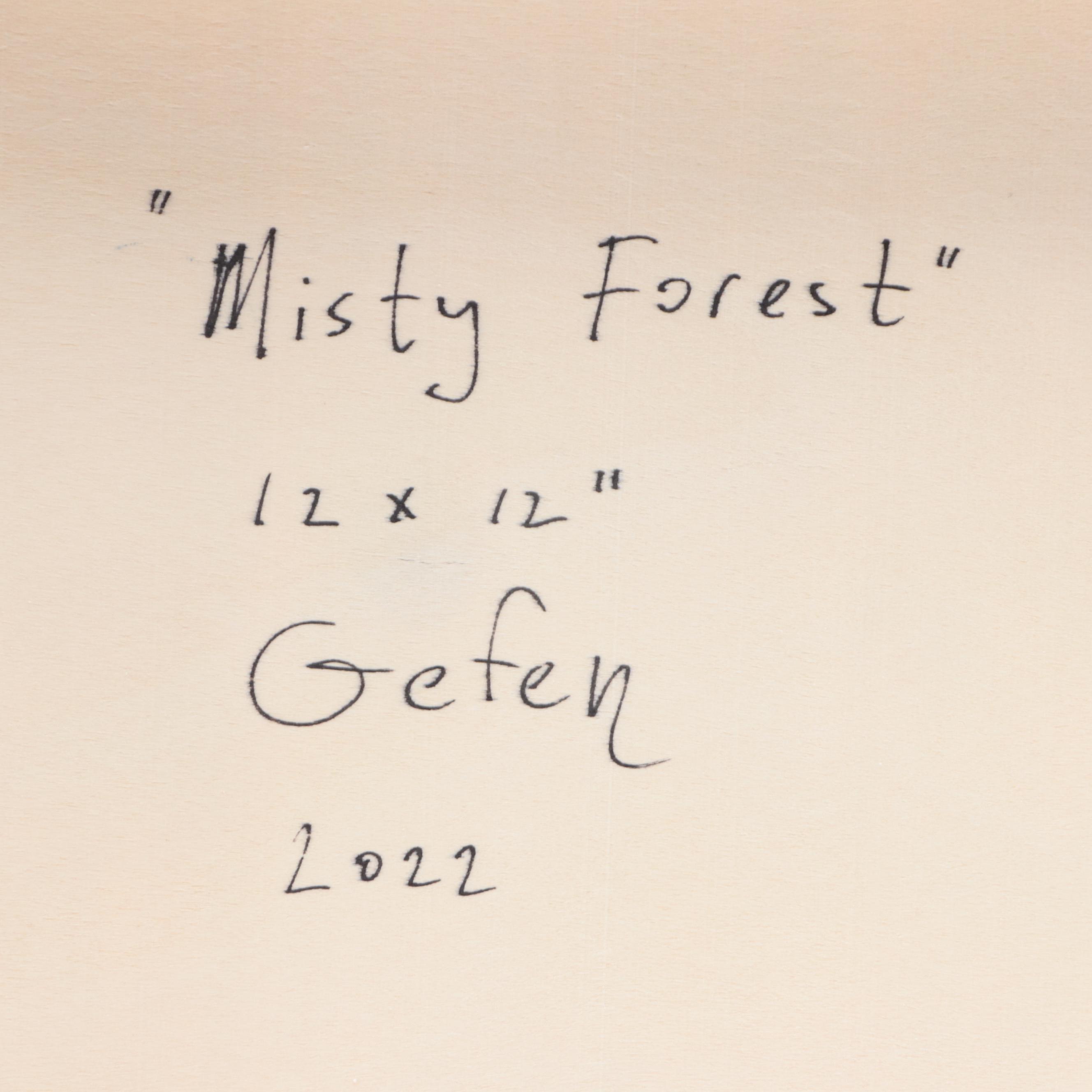 Saul Gefen Abstract Acrylic Painting "Misty Forest," 2022