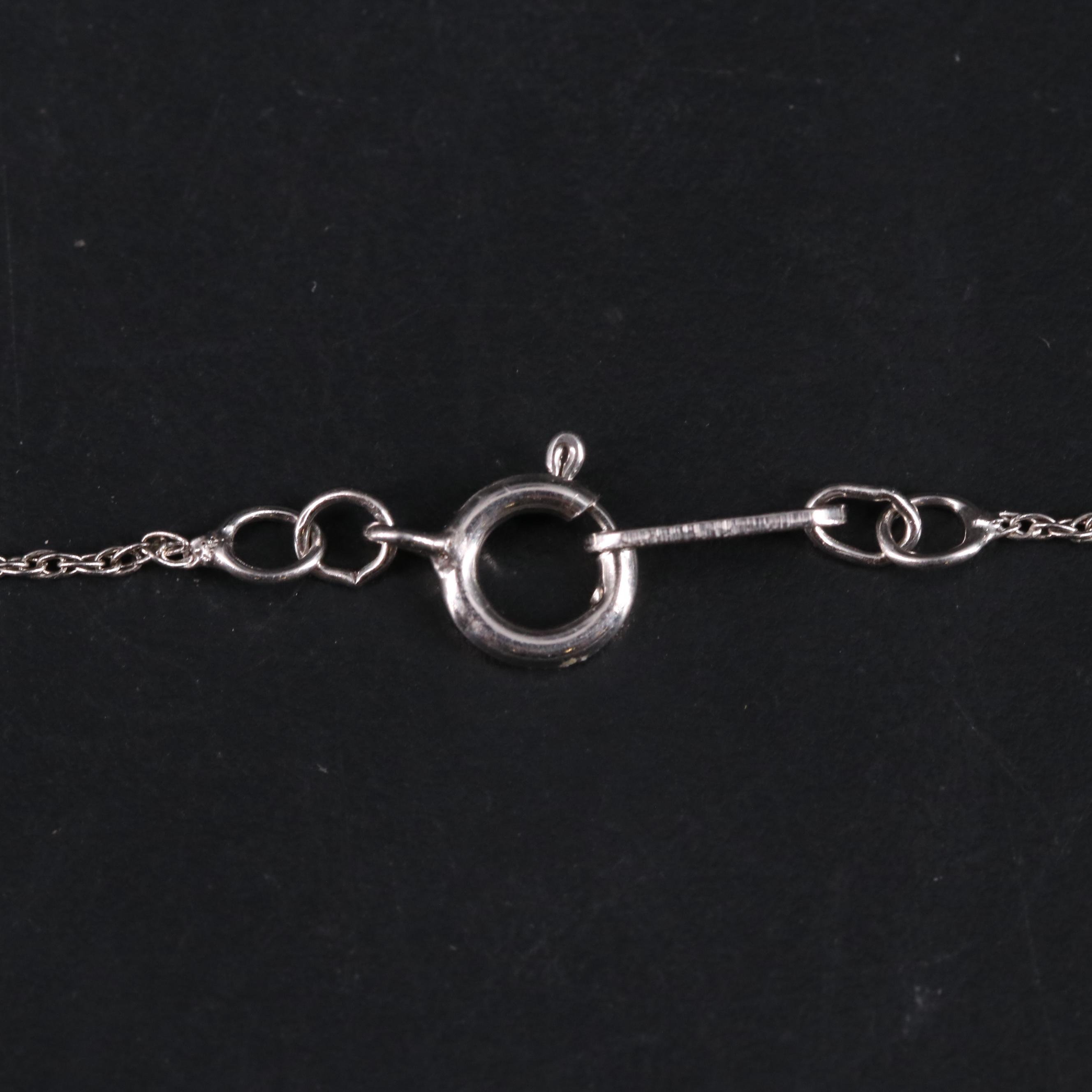 Sterling Silver Amethysts and Sapphire Necklace