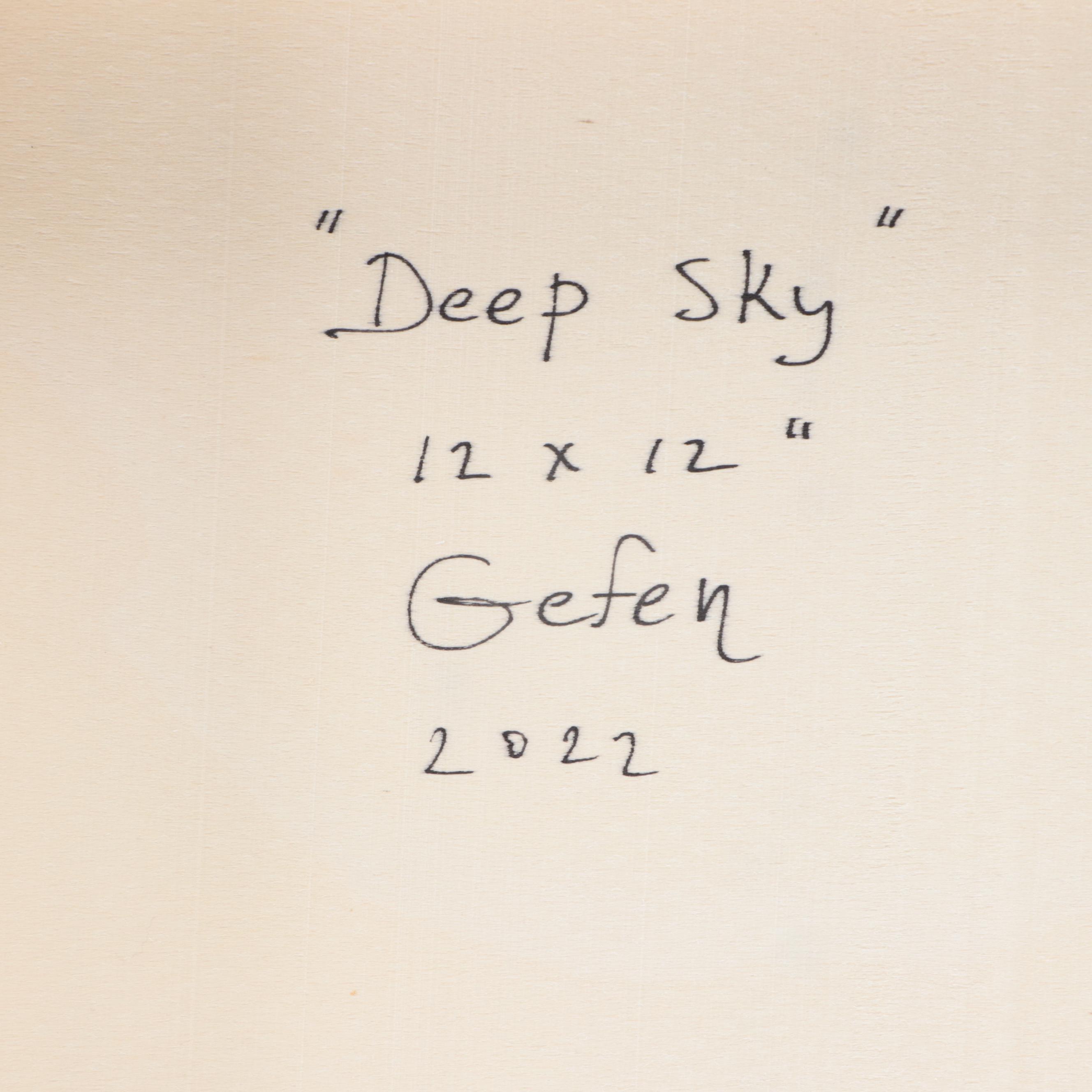 Saul Gefen Abstract Acrylic Painting "Deep Sky," 2022