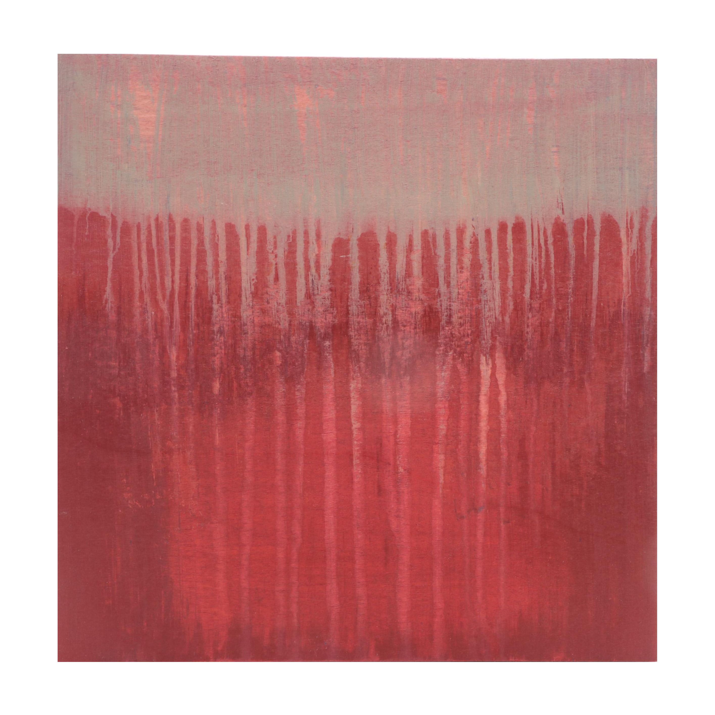 Saul Gefen Abstract Acrylic Painting "Misty Forest," 2022