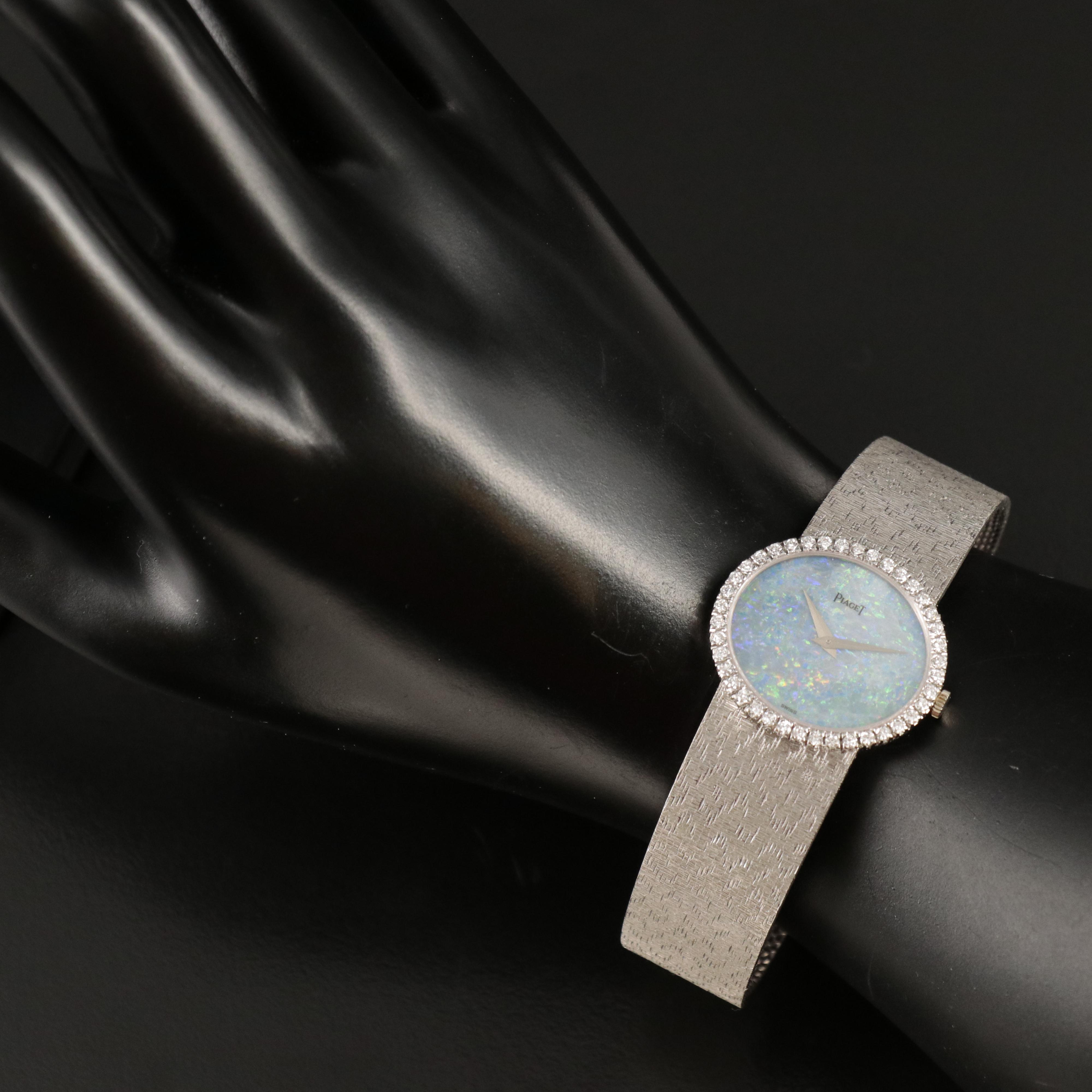 18K Piaget Opal and Diamond Watch