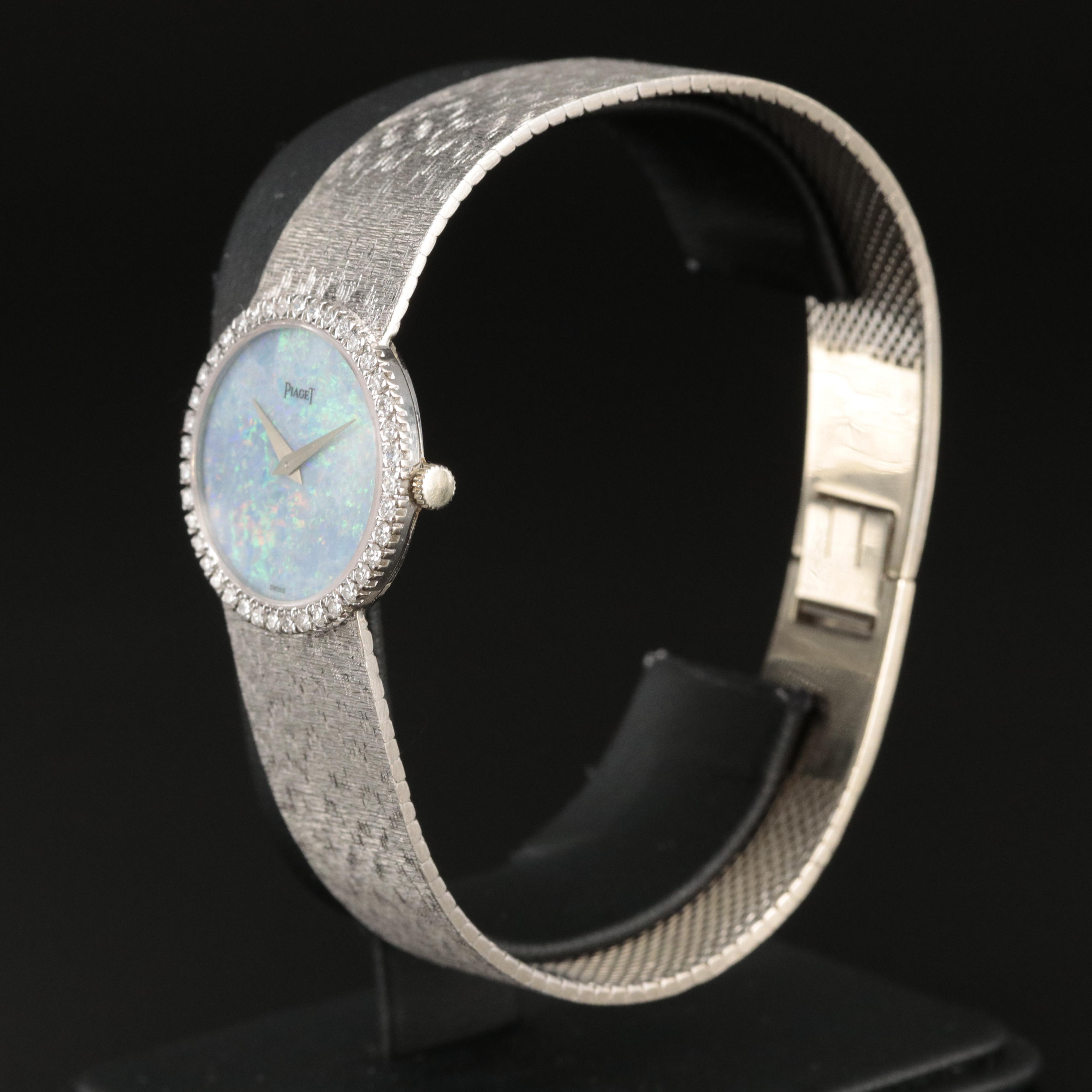 18K Piaget Opal and Diamond Watch