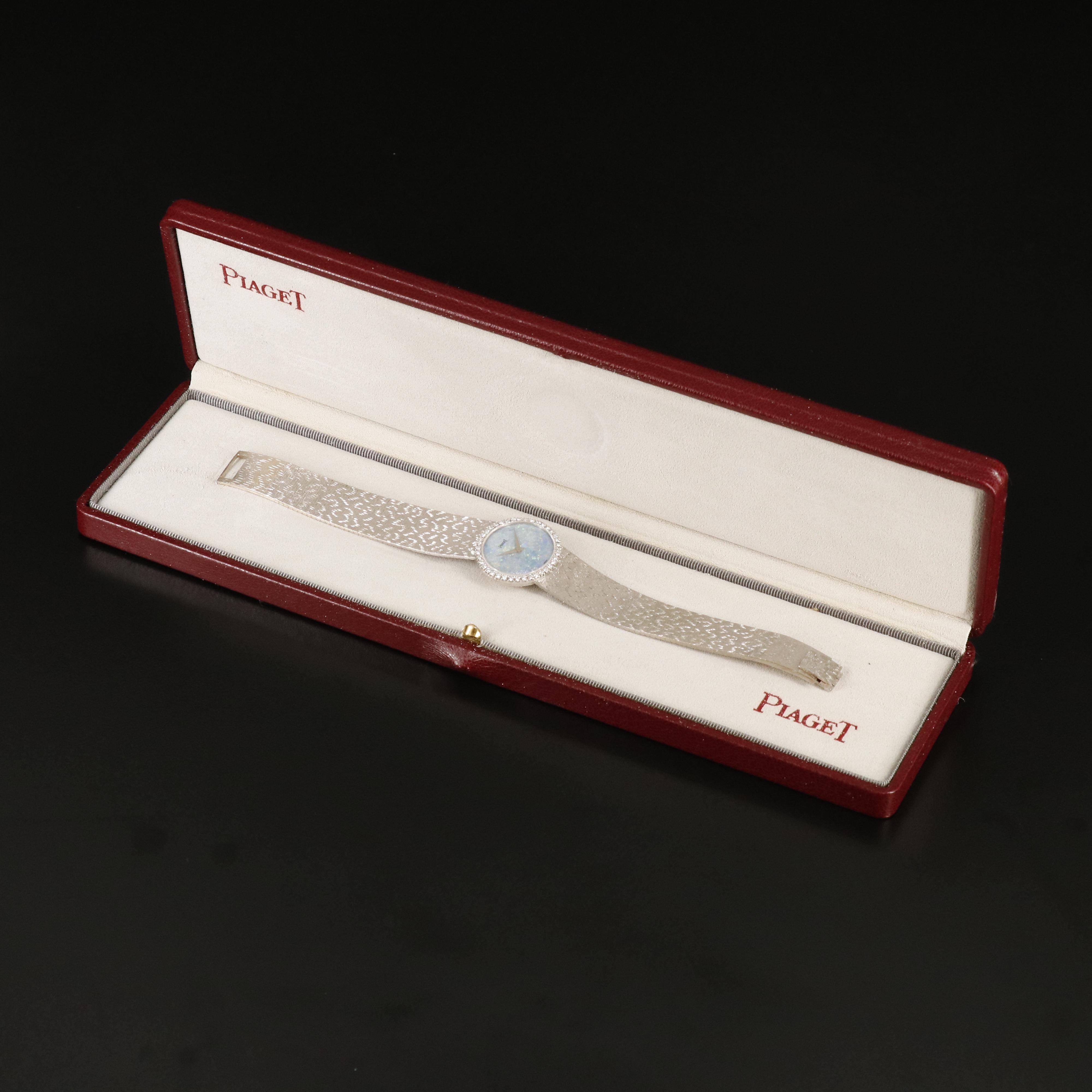 18K Piaget Opal and Diamond Watch