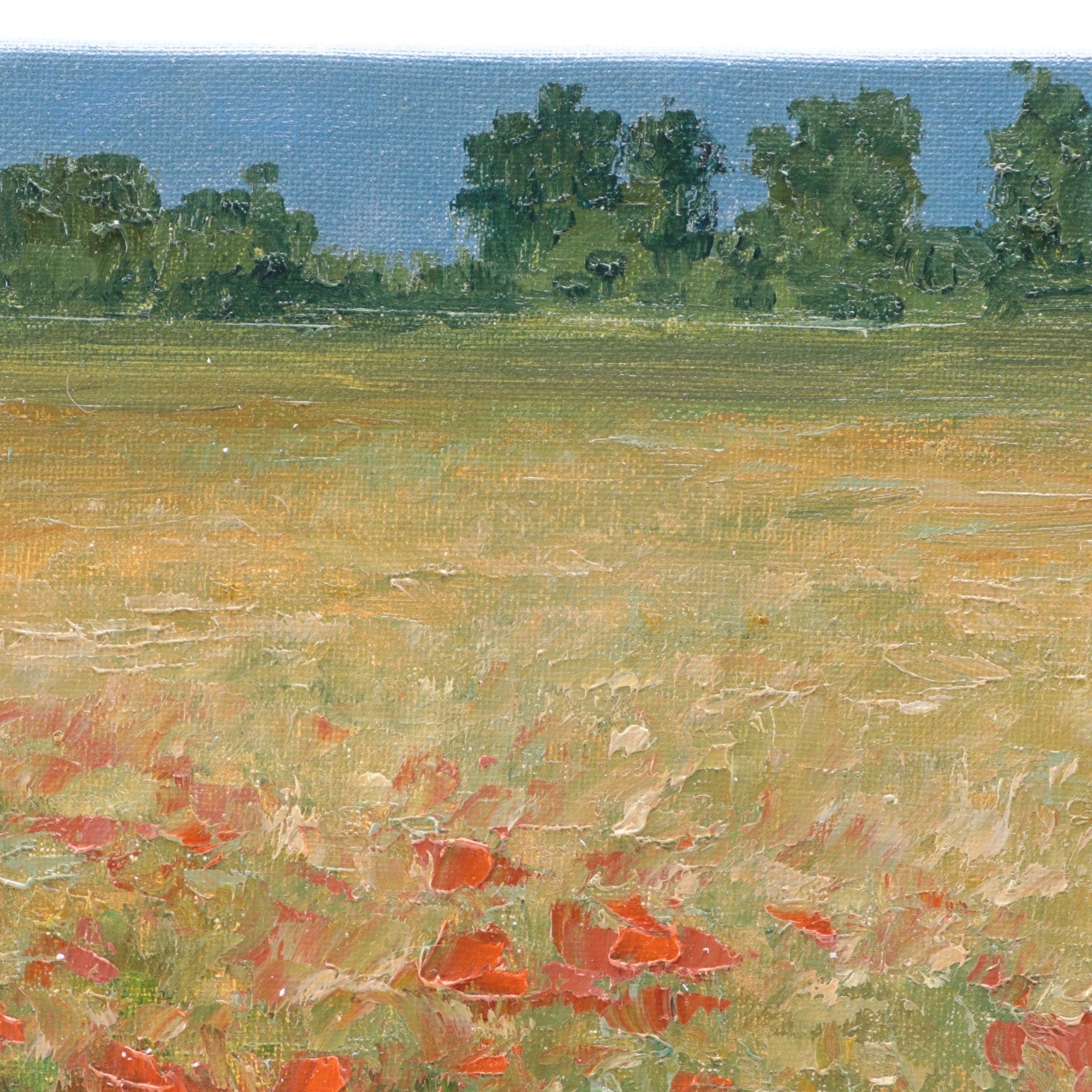 Garncarek Aleksander Landscape Oil Painting "Pole," 2022