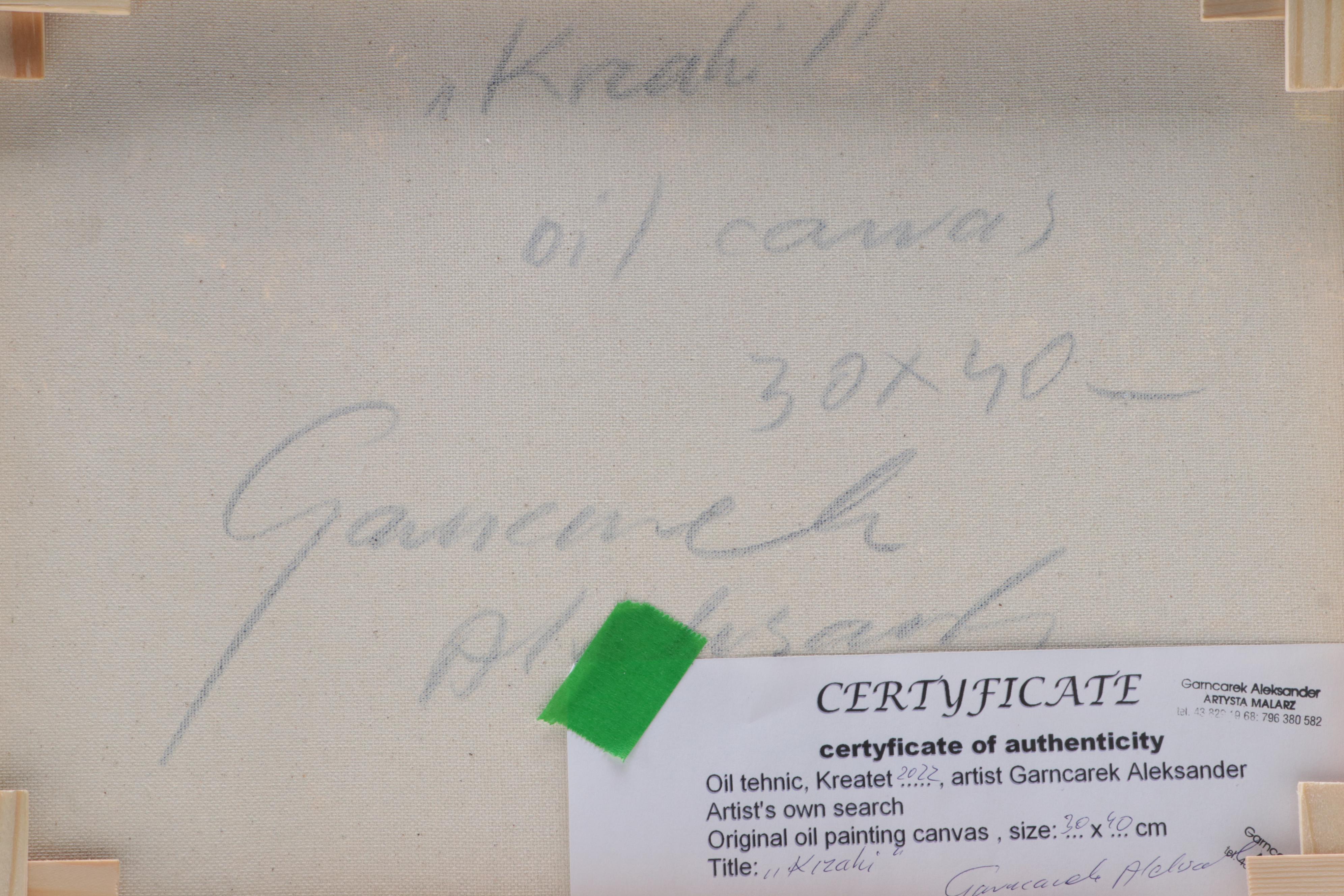 Garncarek Aleksander Landscape Oil Painting "Krzaki," 2022