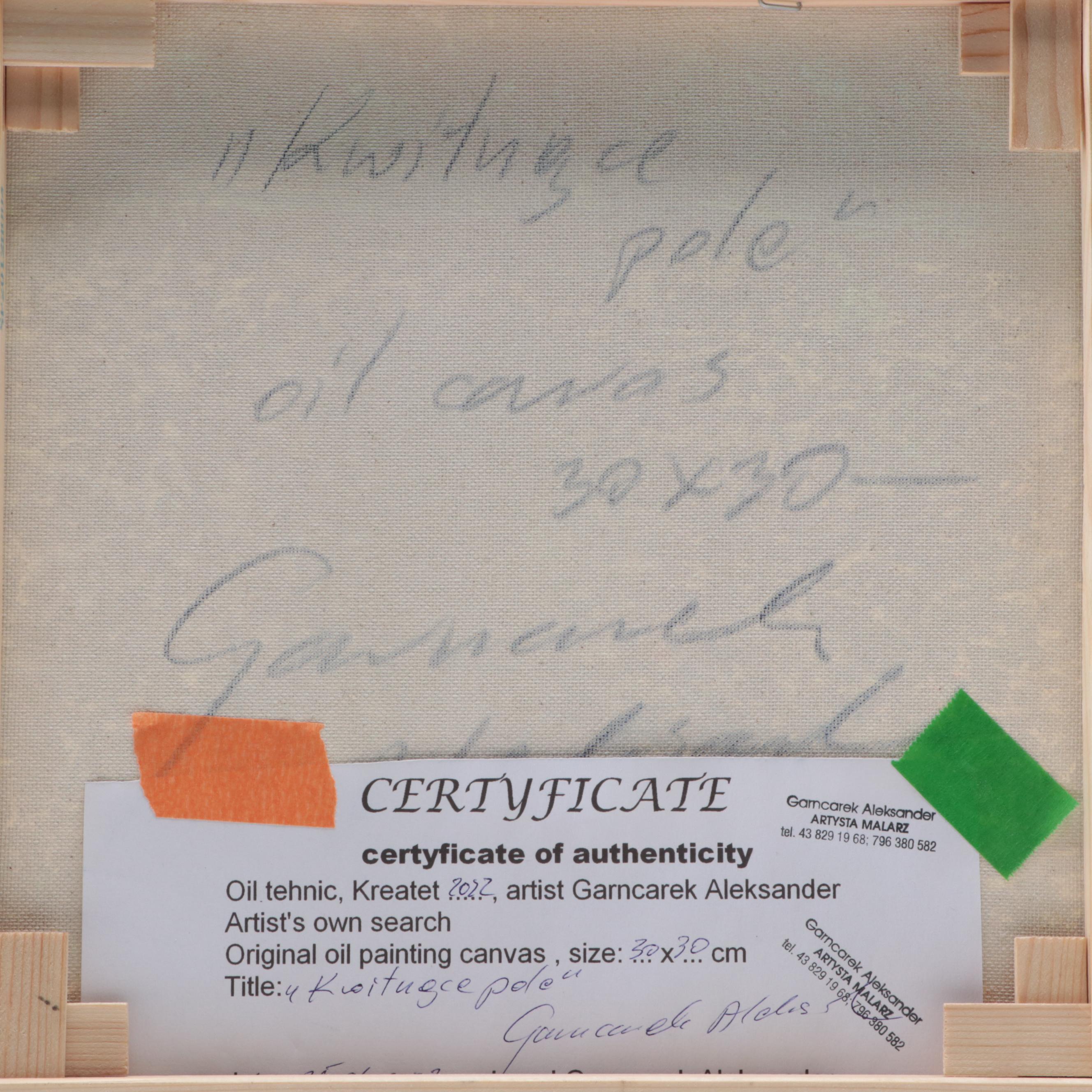 Garncarek Aleksander Landscape Oil Painting "Kwitnące Pole," 2022