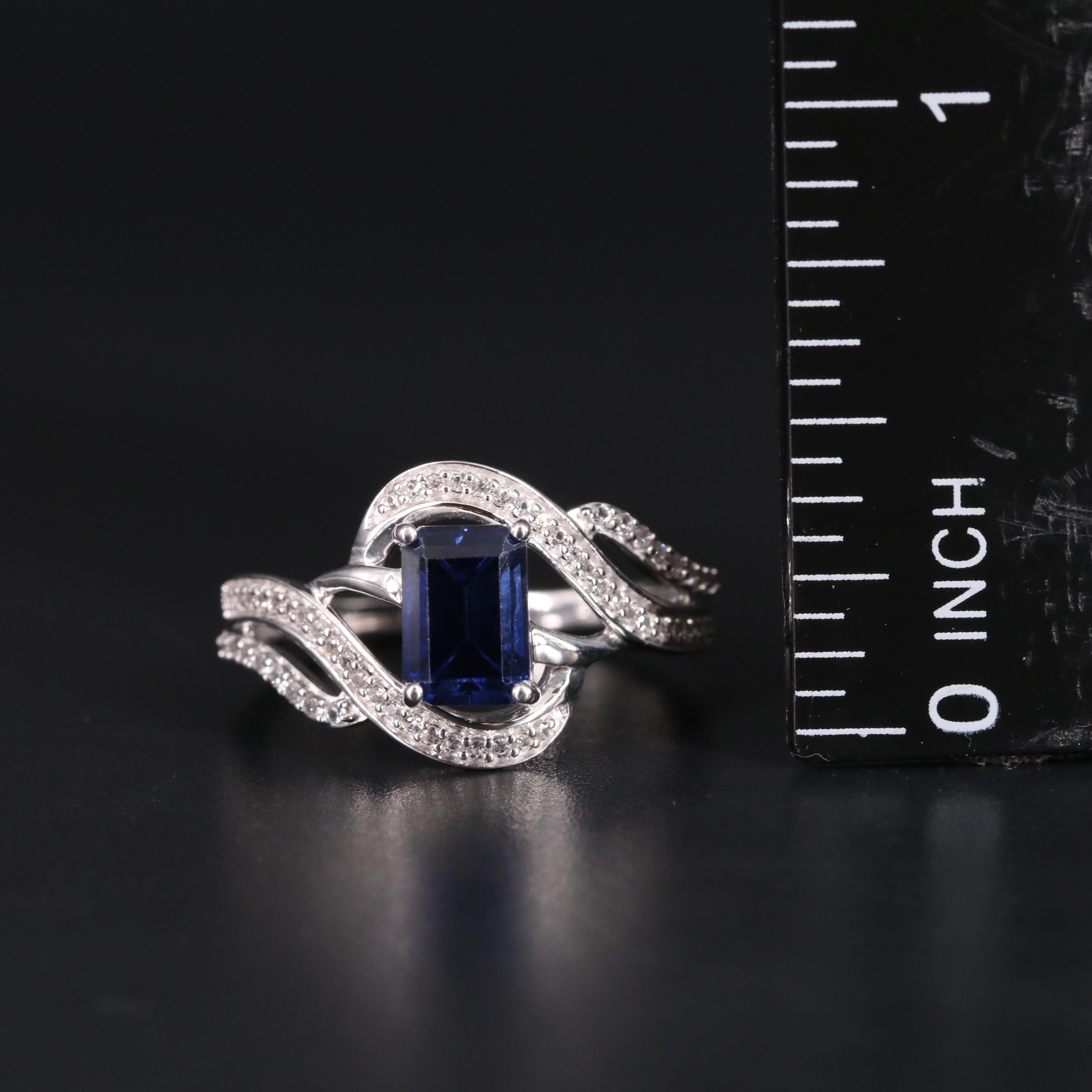 Sterling Silver Sapphire Ring