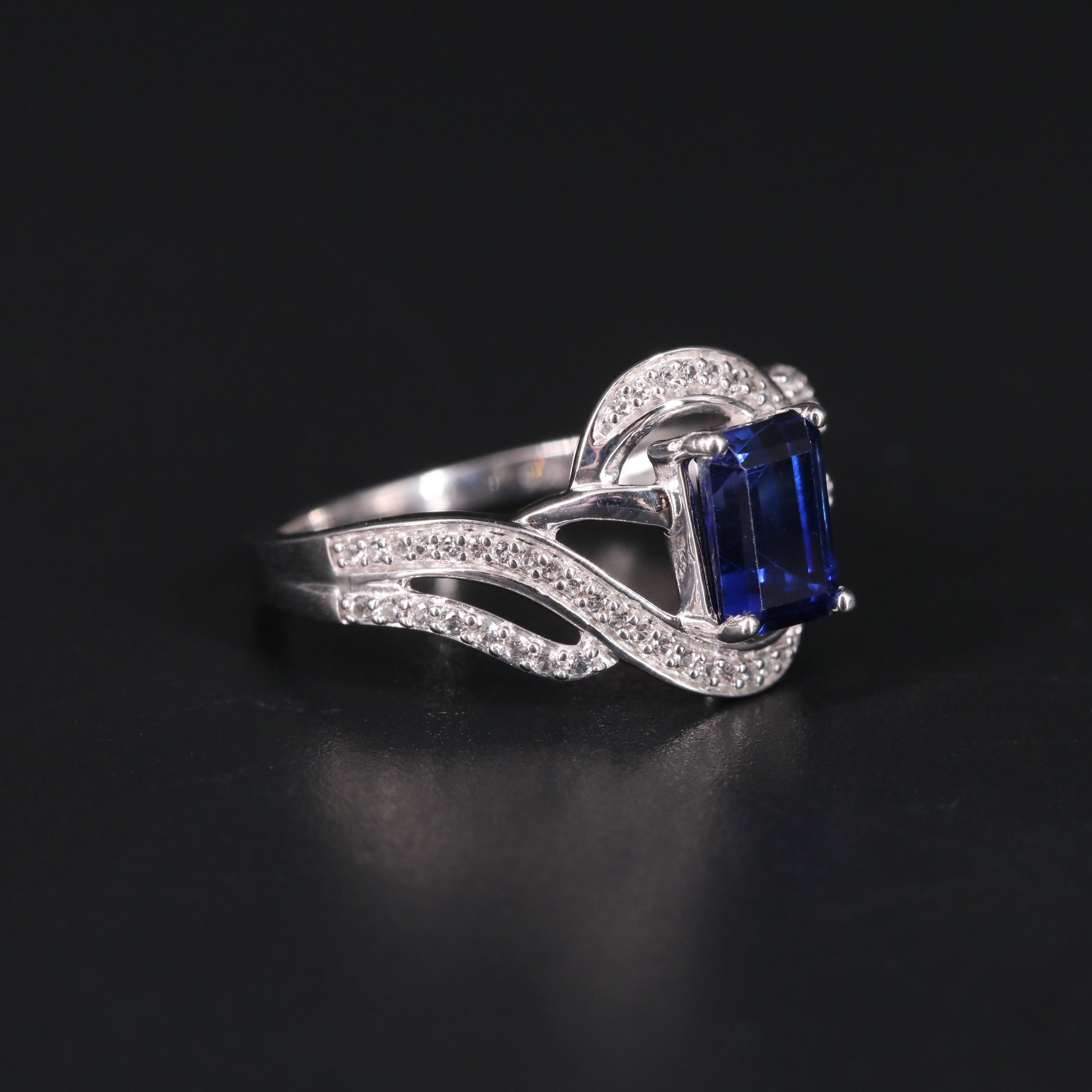 Sterling Silver Sapphire Ring