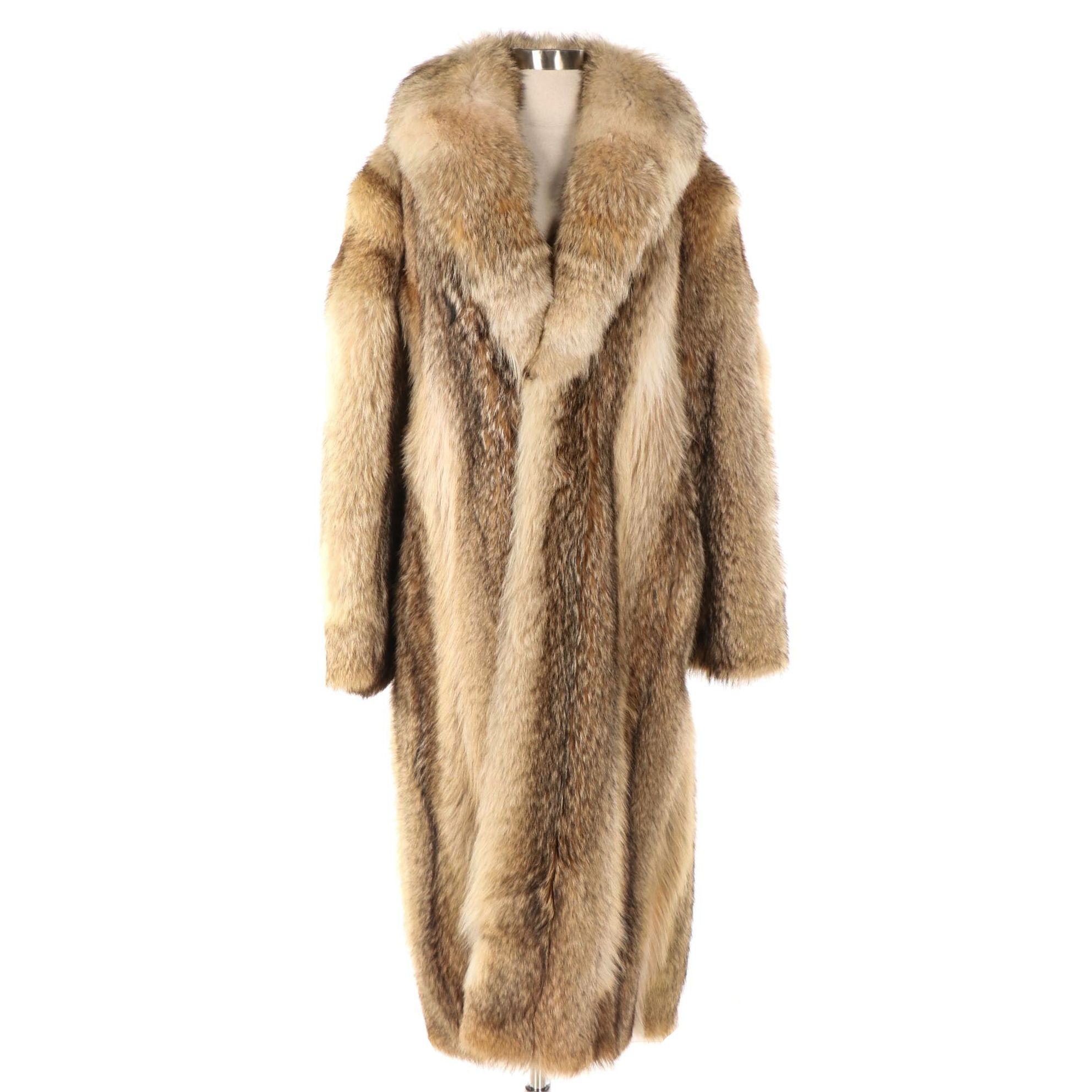 Men's Coyote Fur Full-Length Coat by Weiss