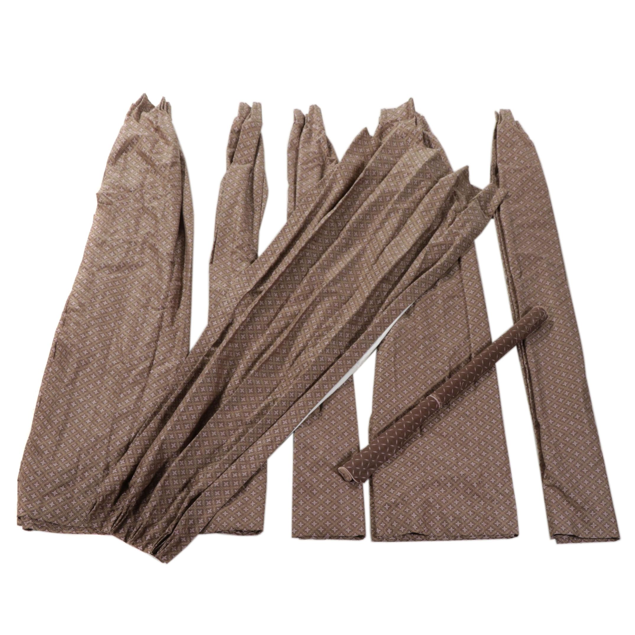 Custom Made Lined Pinch Pleat Drapery Panels with Extra Fabric Bolt