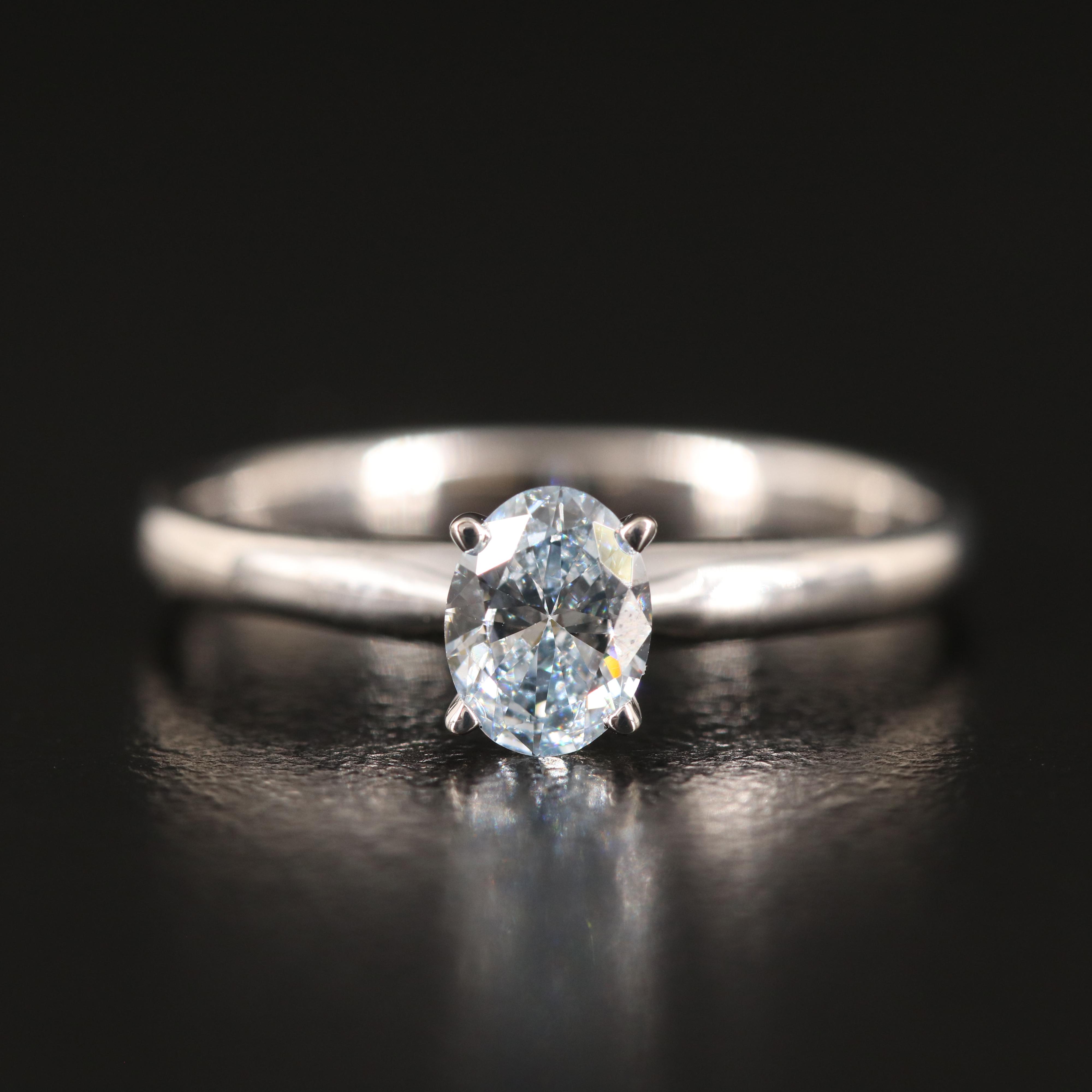 14K 0.56 CT Lab Grown Diamond Solitaire Ring