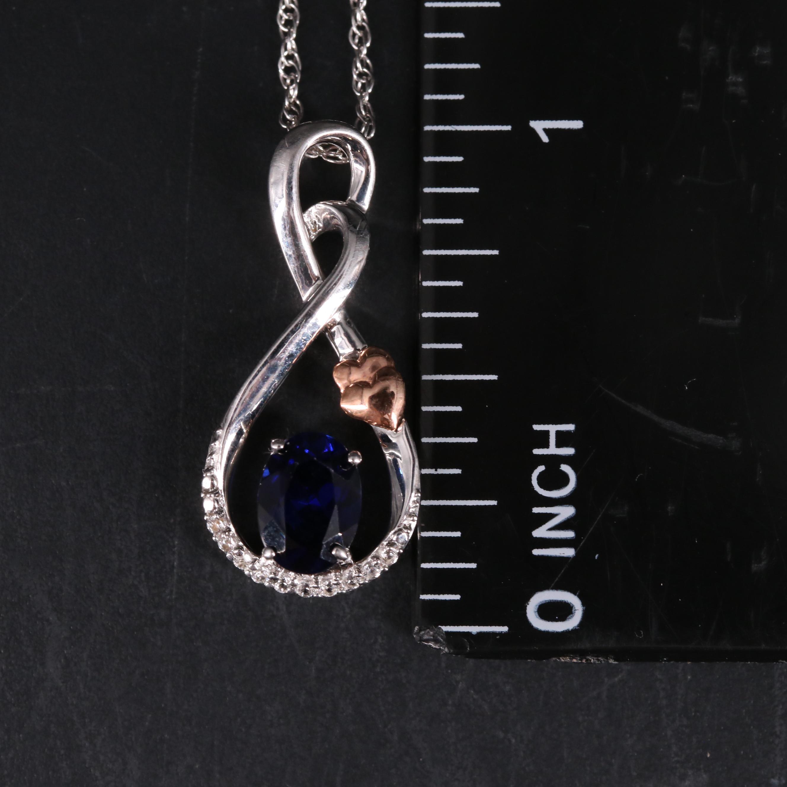 Sterling Silver Sapphire Necklace