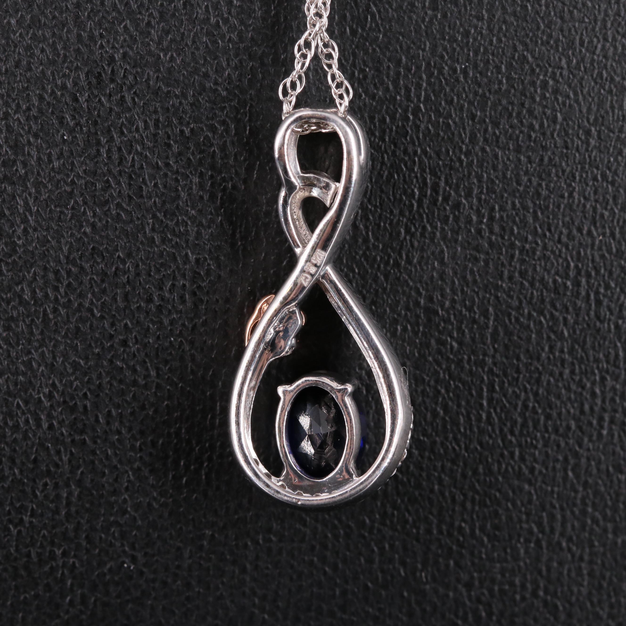 Sterling Silver Sapphire Necklace