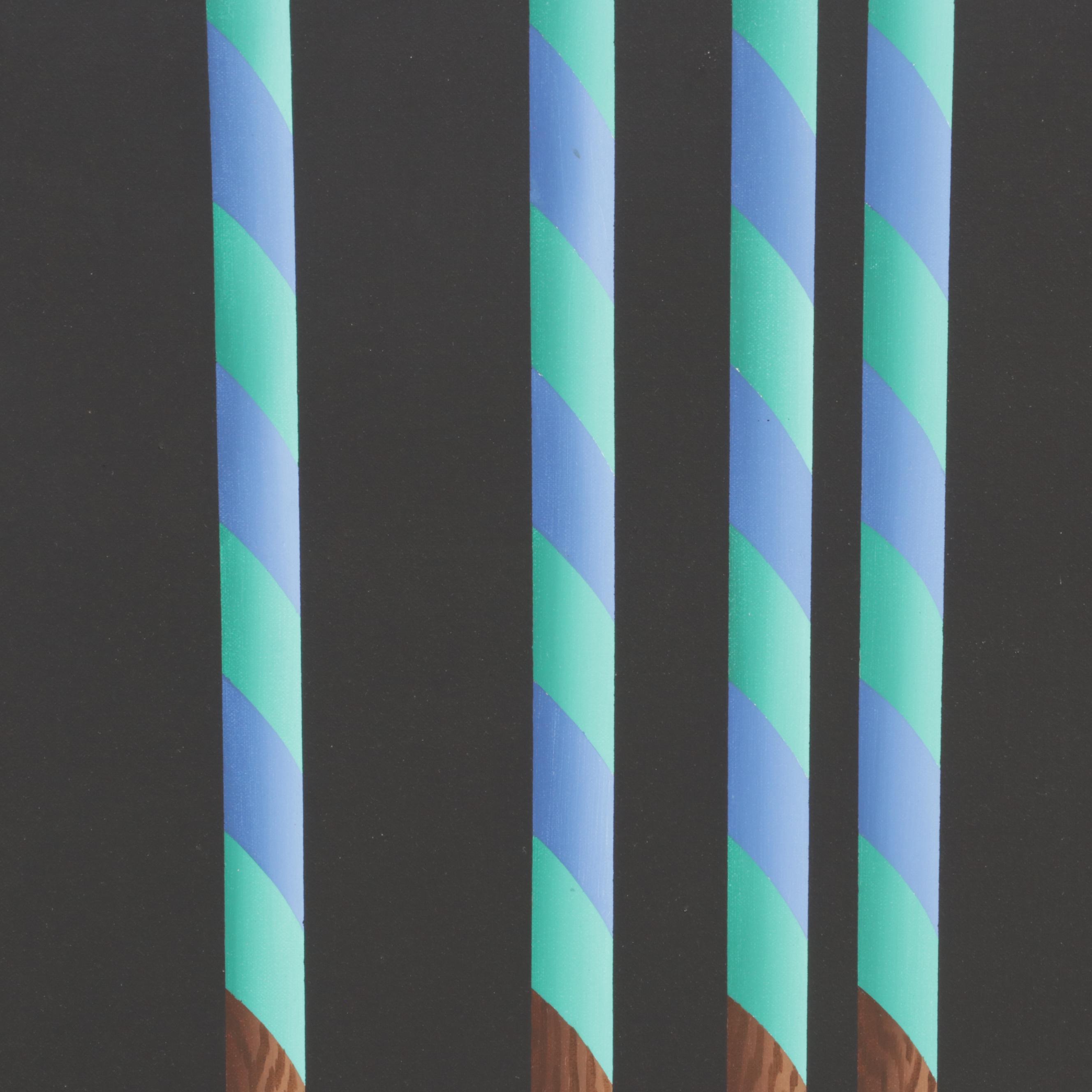 Anthony John Gray Abstract Landscape Acrylic Diptych , Late 20th Century