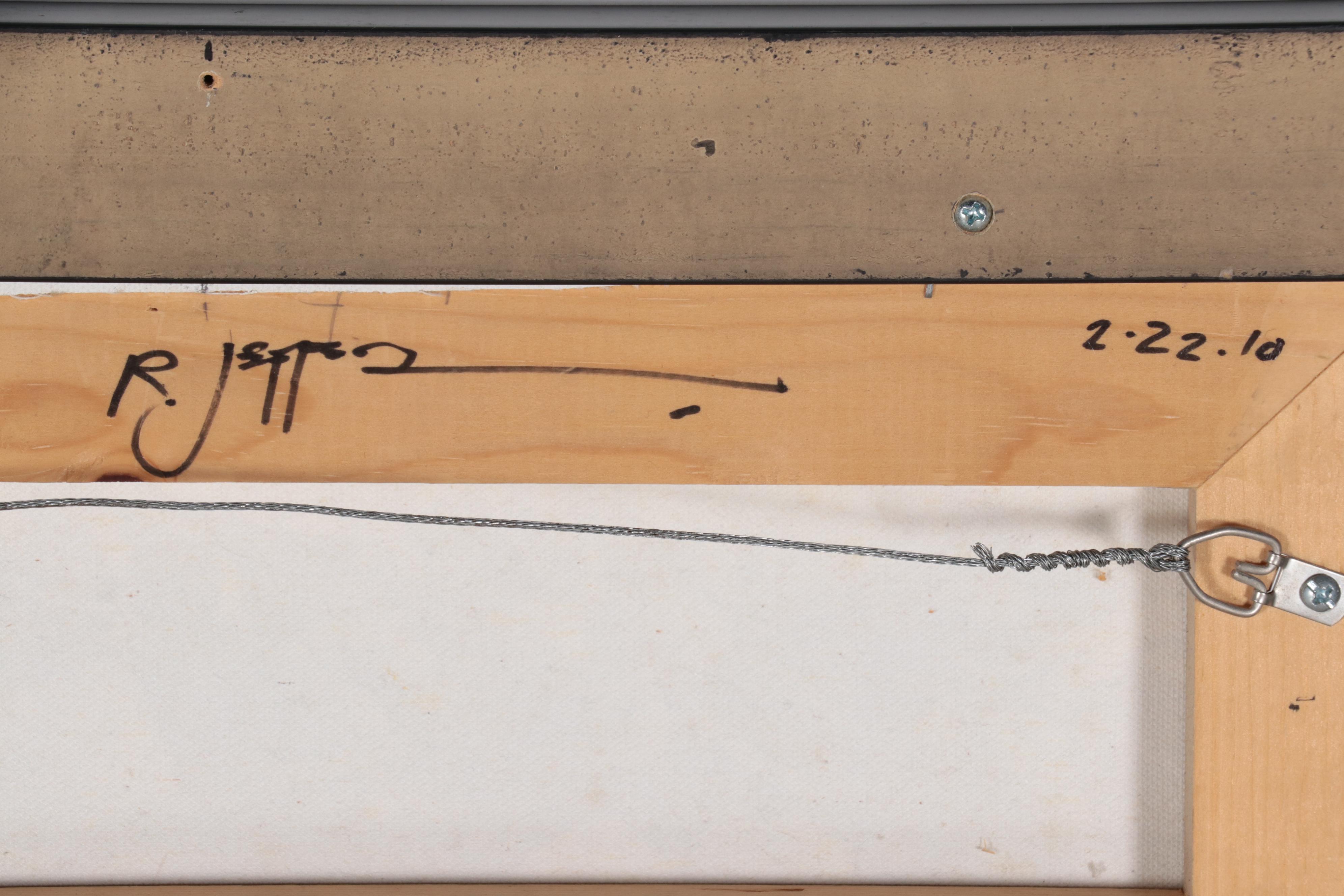 Rob Jefferson Grisaille Acrylic Painting "At the Races," 2010