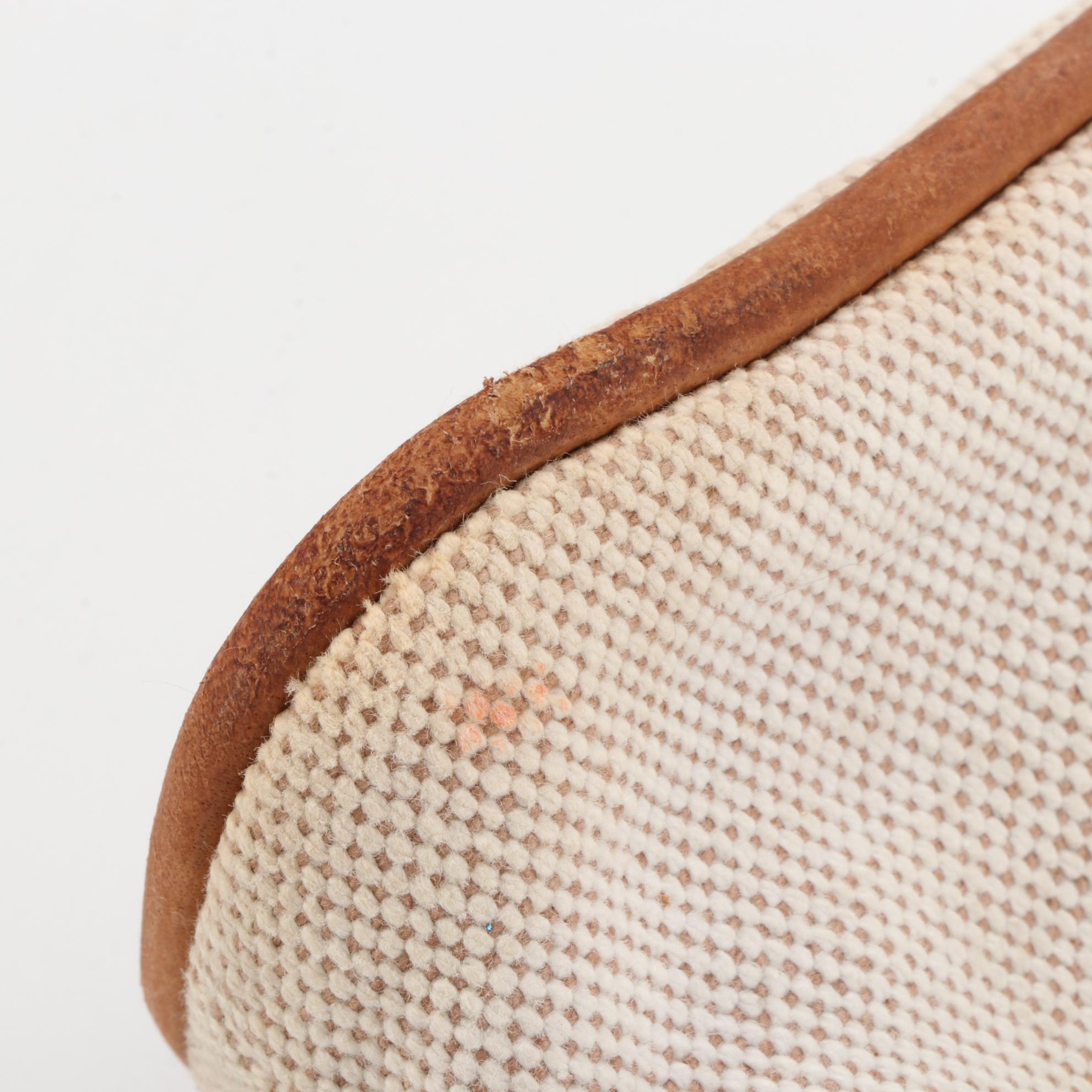 Hermès Bolide Mini Travel Pouch in Toile with Lambskin Leather Trim