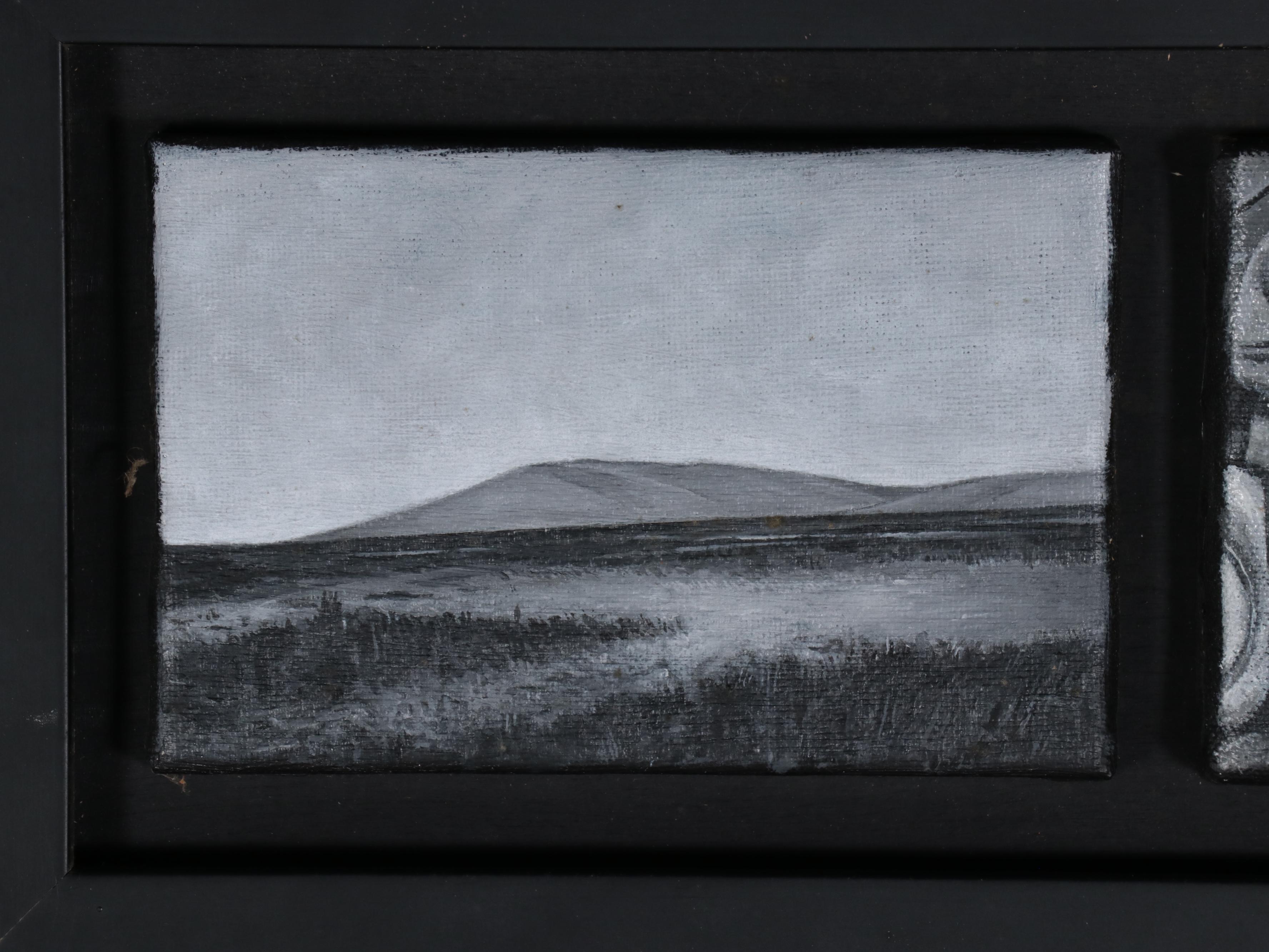 Rob Jefferson Grisaille Acrylic Painting Polyptych "Climbing"