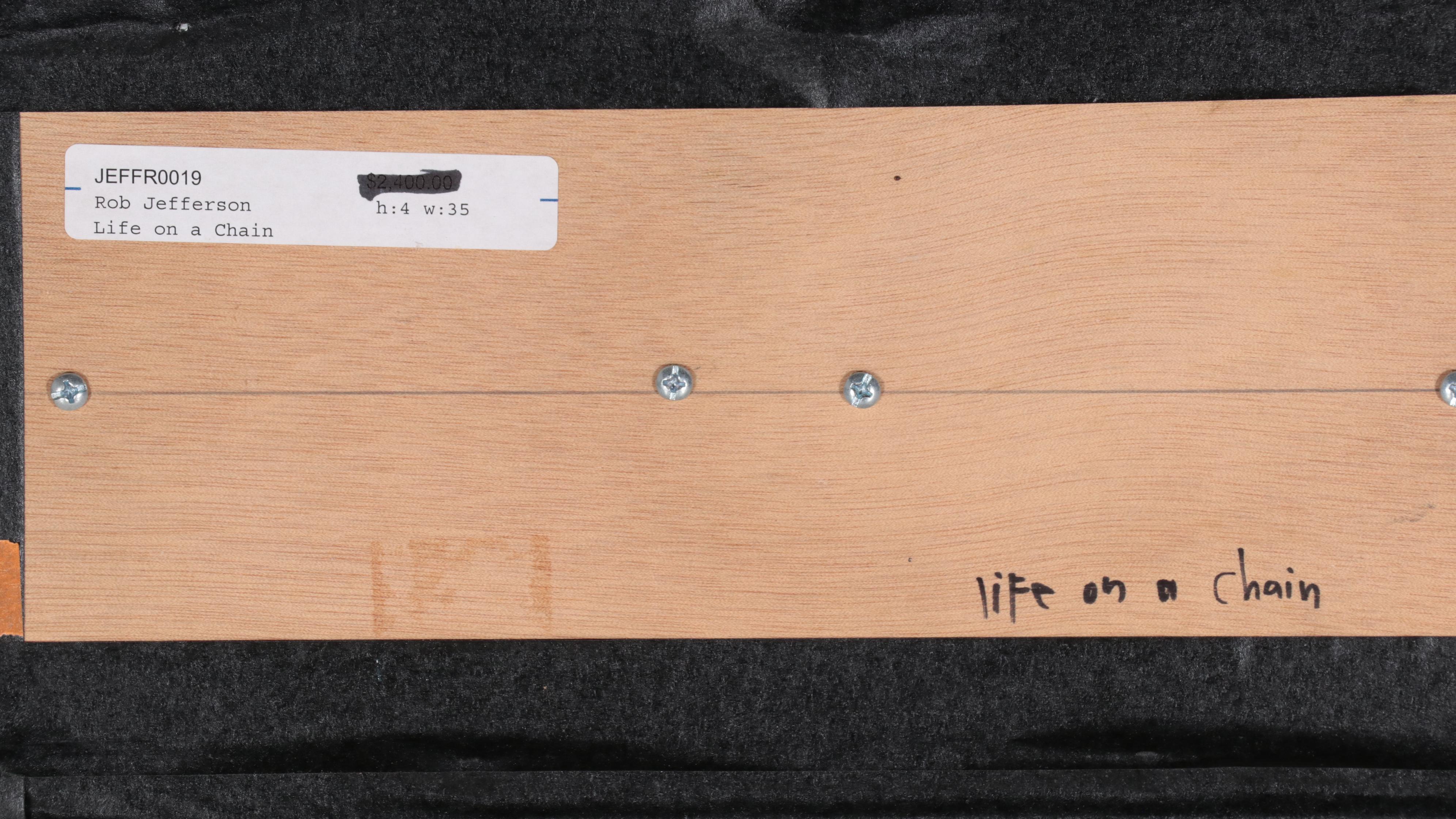 Rob Jefferson Grisaille Acrylic Painting Polyptych "Life on a Chain," 2008