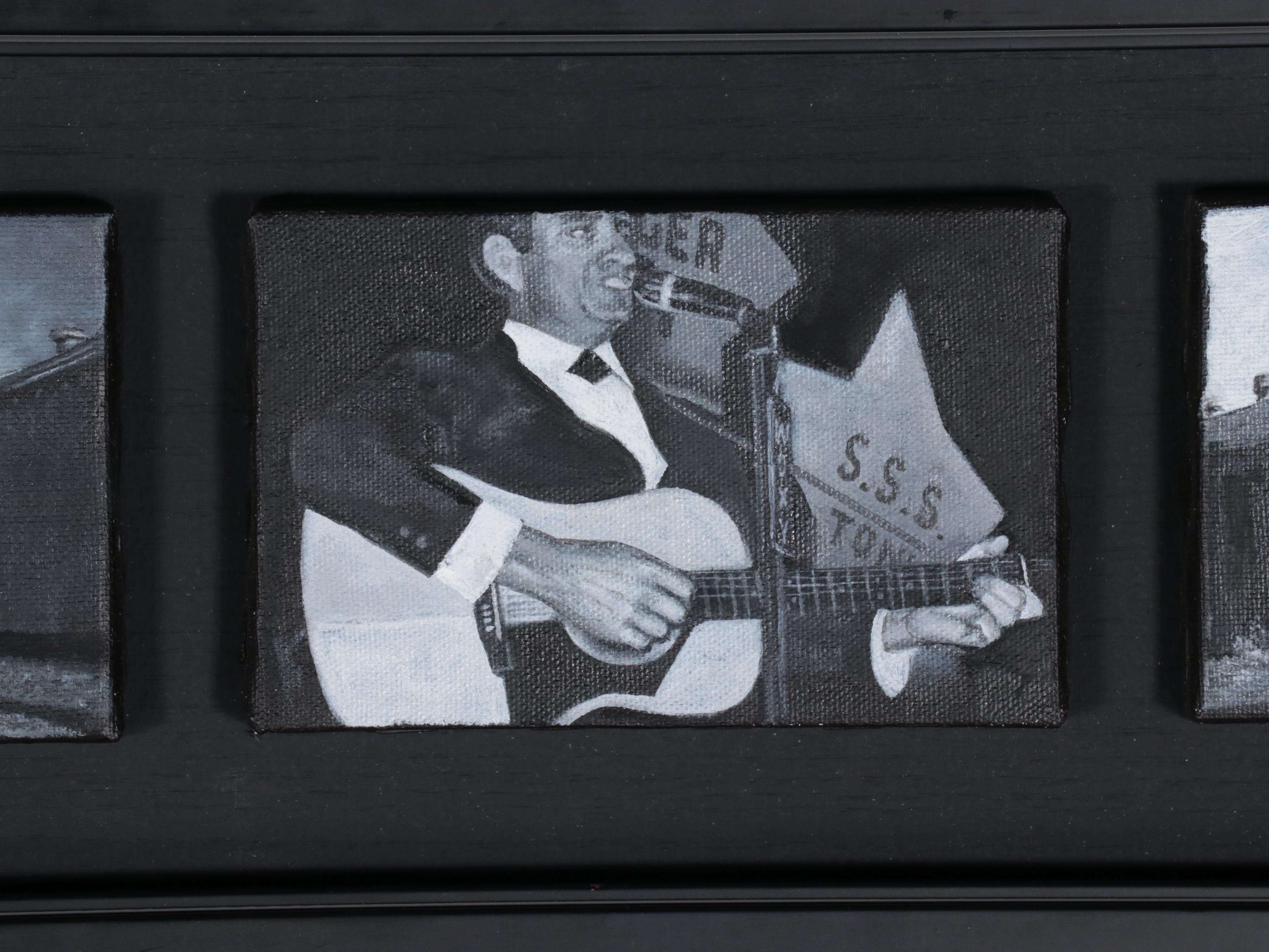 Rob Jefferson Grisaille Acrylic Painting Polyptych "Poor Boys & Pilgrims," 2006