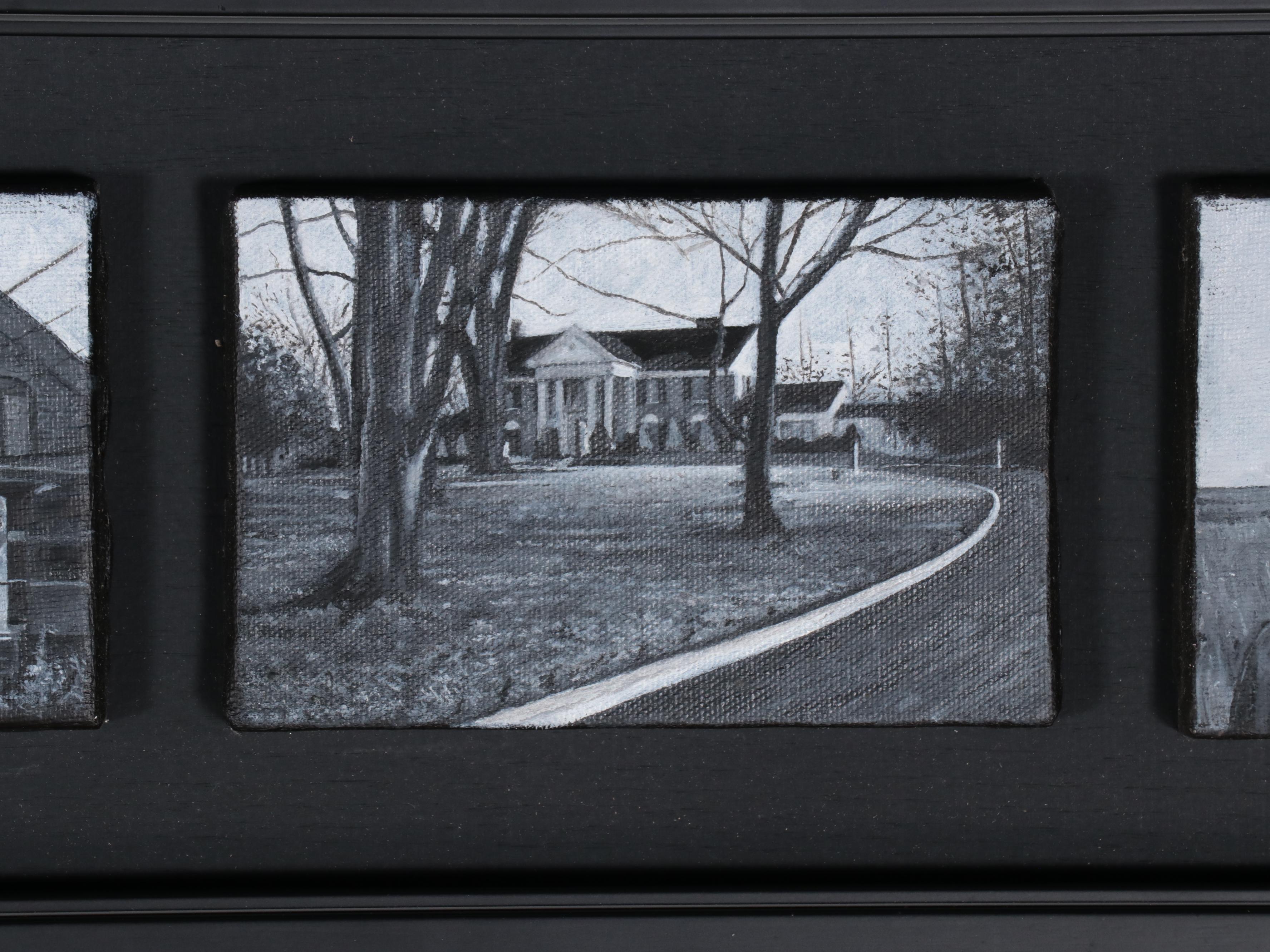 Rob Jefferson Grisaille Acrylic Painting Polyptych "Poor Boys & Pilgrims," 2006