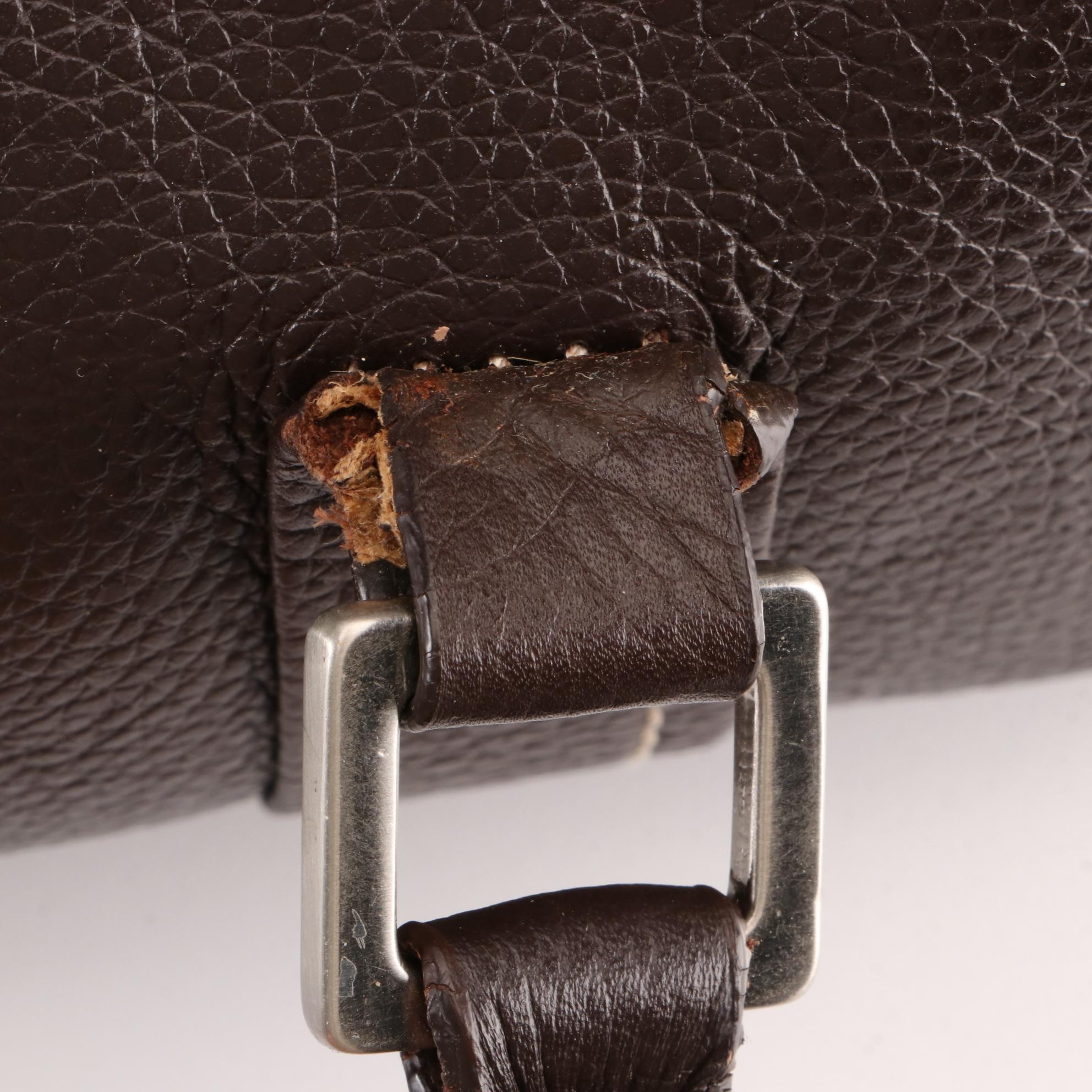 Prada Flap Baguette with Turn Lock in Leather