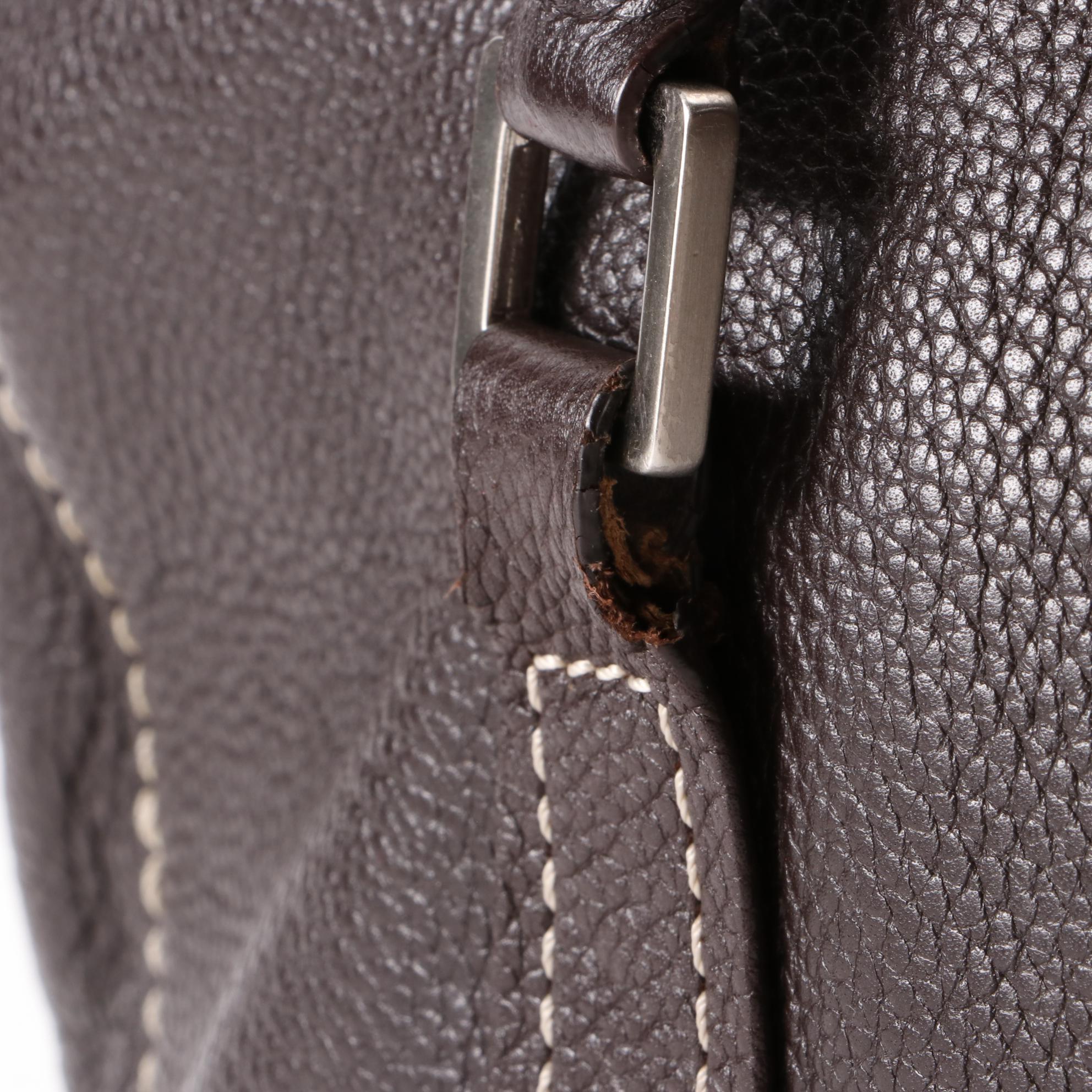 Prada Flap Baguette with Turn Lock in Leather