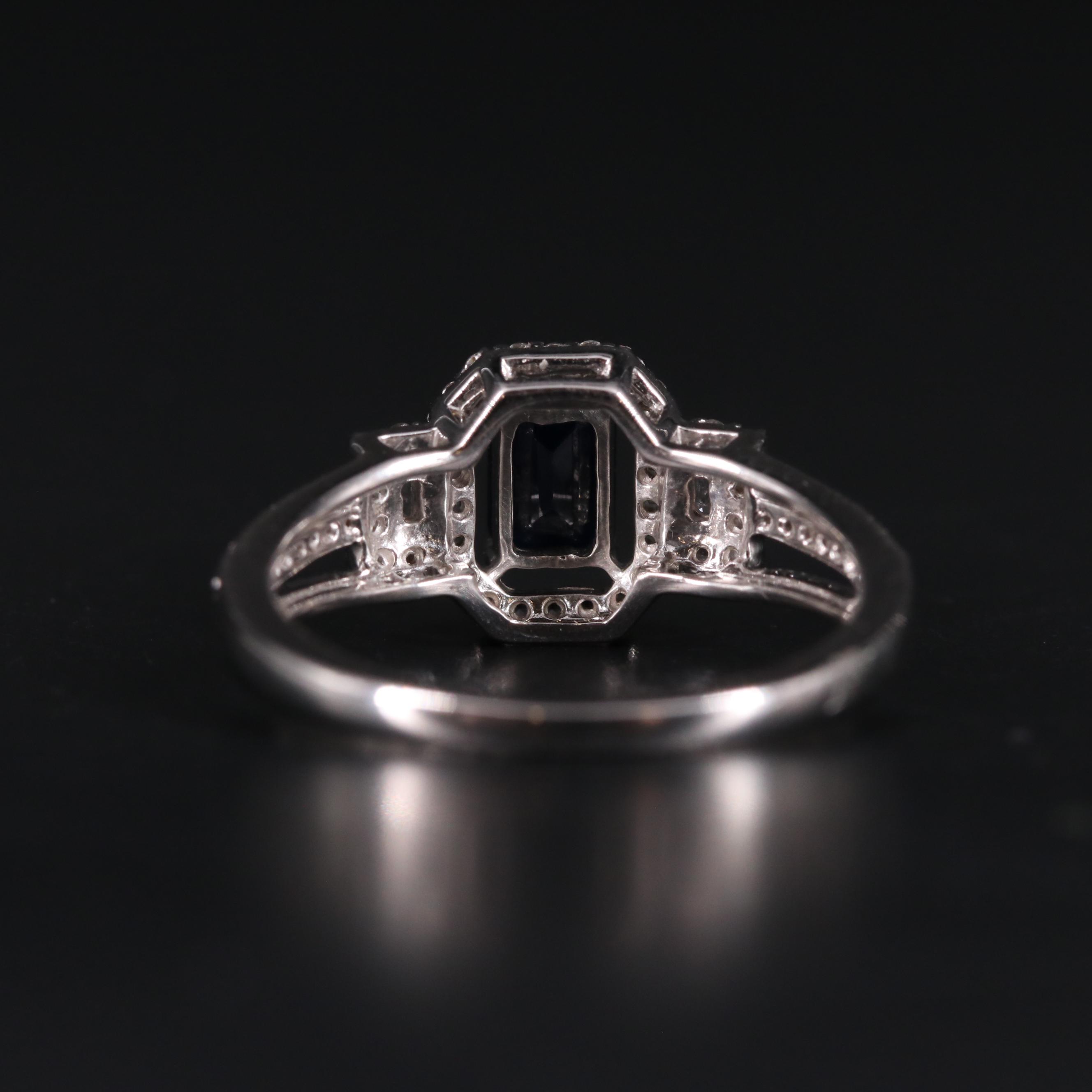 Sterling Silver Sapphire Ring