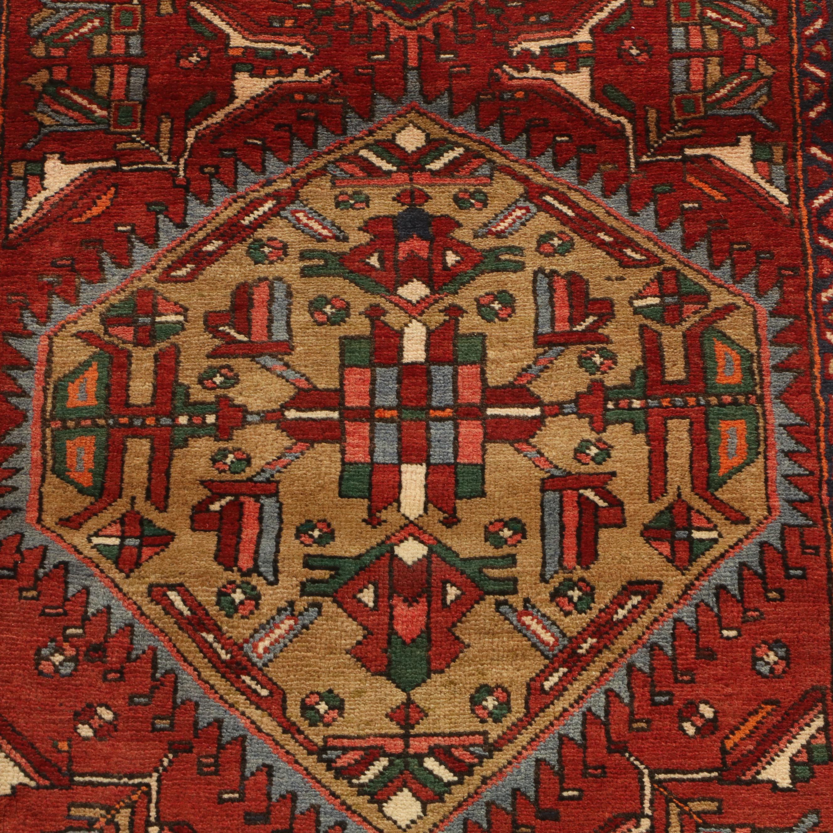 2'6 x 13'6 Hand-Knotted Persian Qashqai Carpet Runner