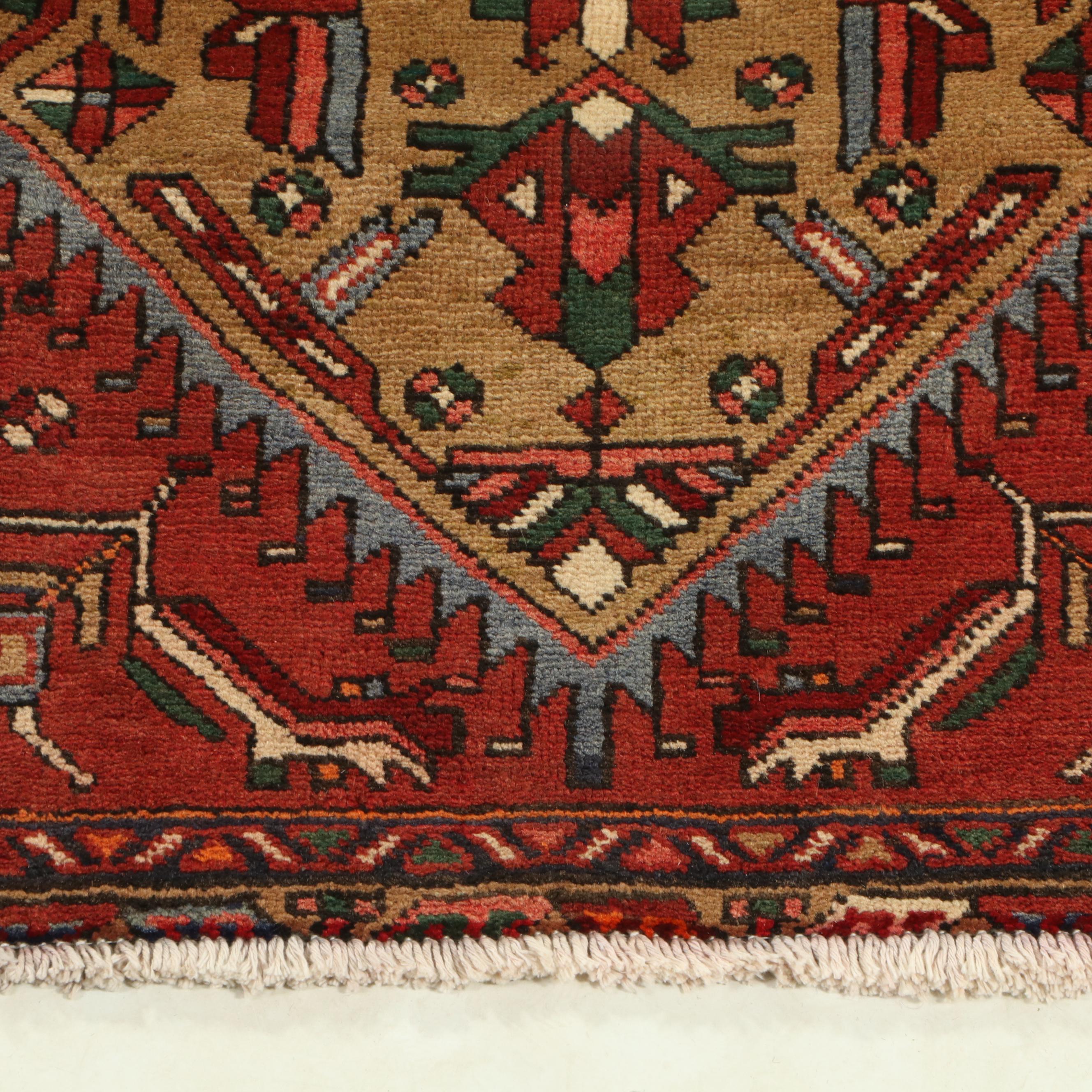 2'6 x 13'6 Hand-Knotted Persian Qashqai Carpet Runner