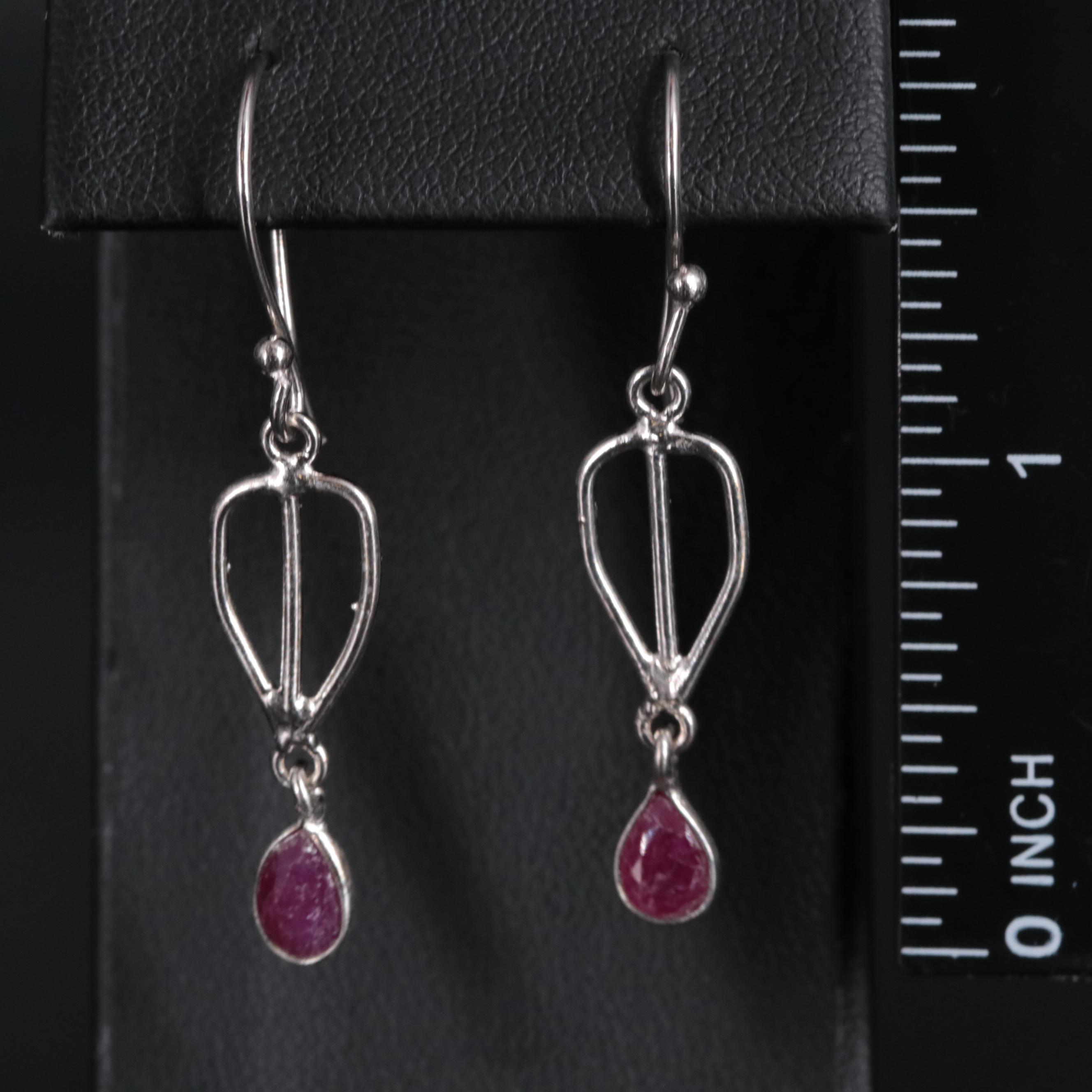 Ruby Dangle Earrings