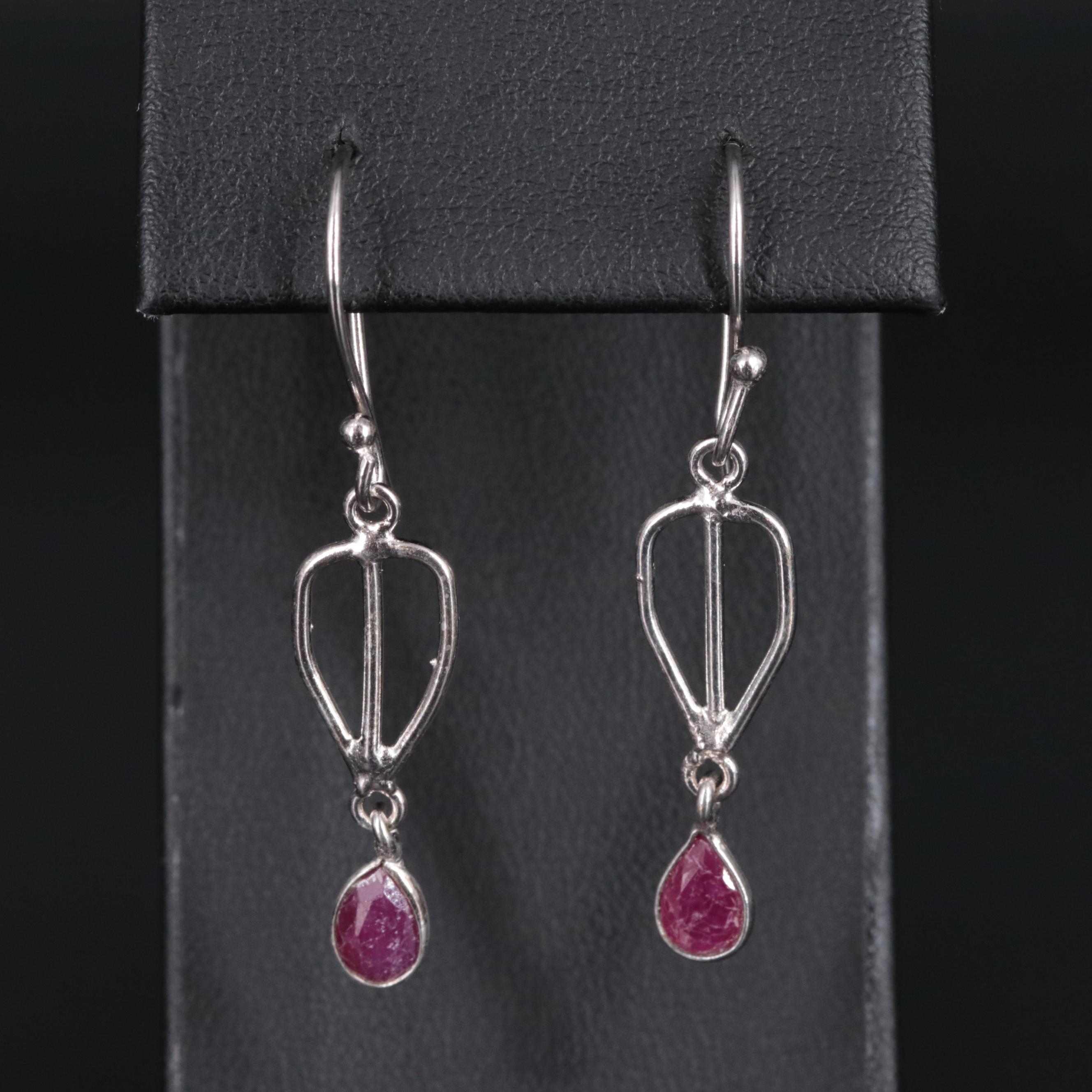 Ruby Dangle Earrings